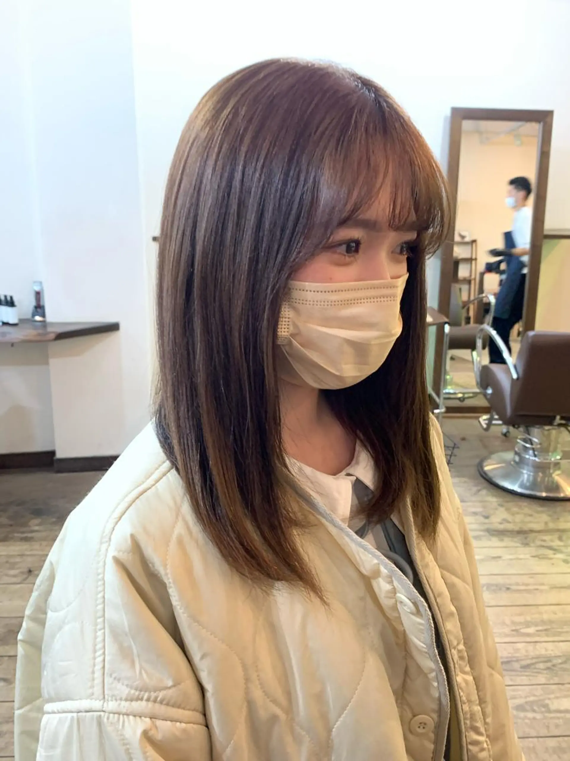 ミディアム カラー ベージュカラー ブリーチ ブリーチなしカラー Emma ecole所属・Emma ecole /栄/RIOのヘアスタイル