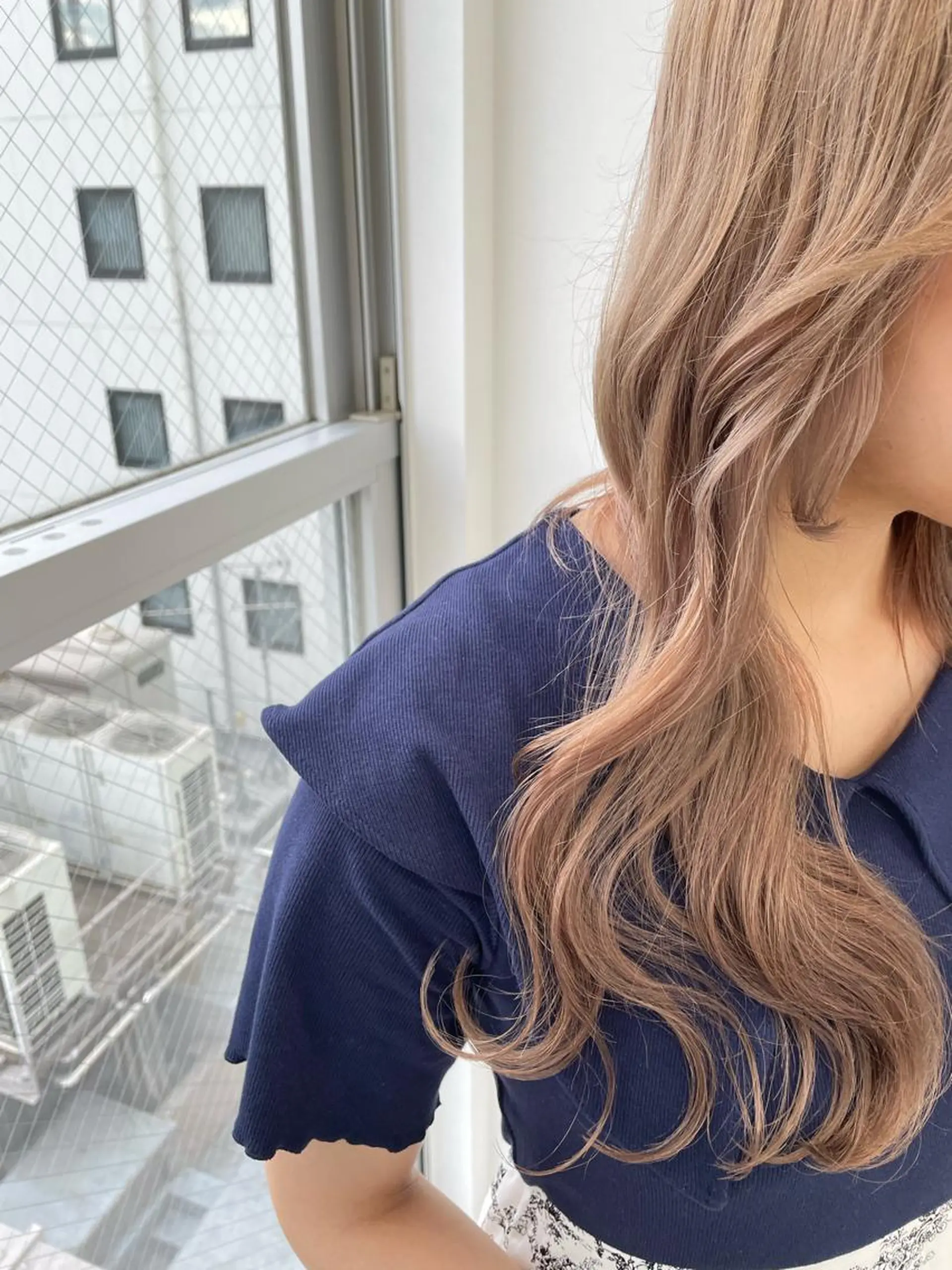 セミロング カラー ヘアアレンジ デート ヘアカラー トリートメント 髪質改善/ハイトーン /新宿/Takutoのヘアスタイル