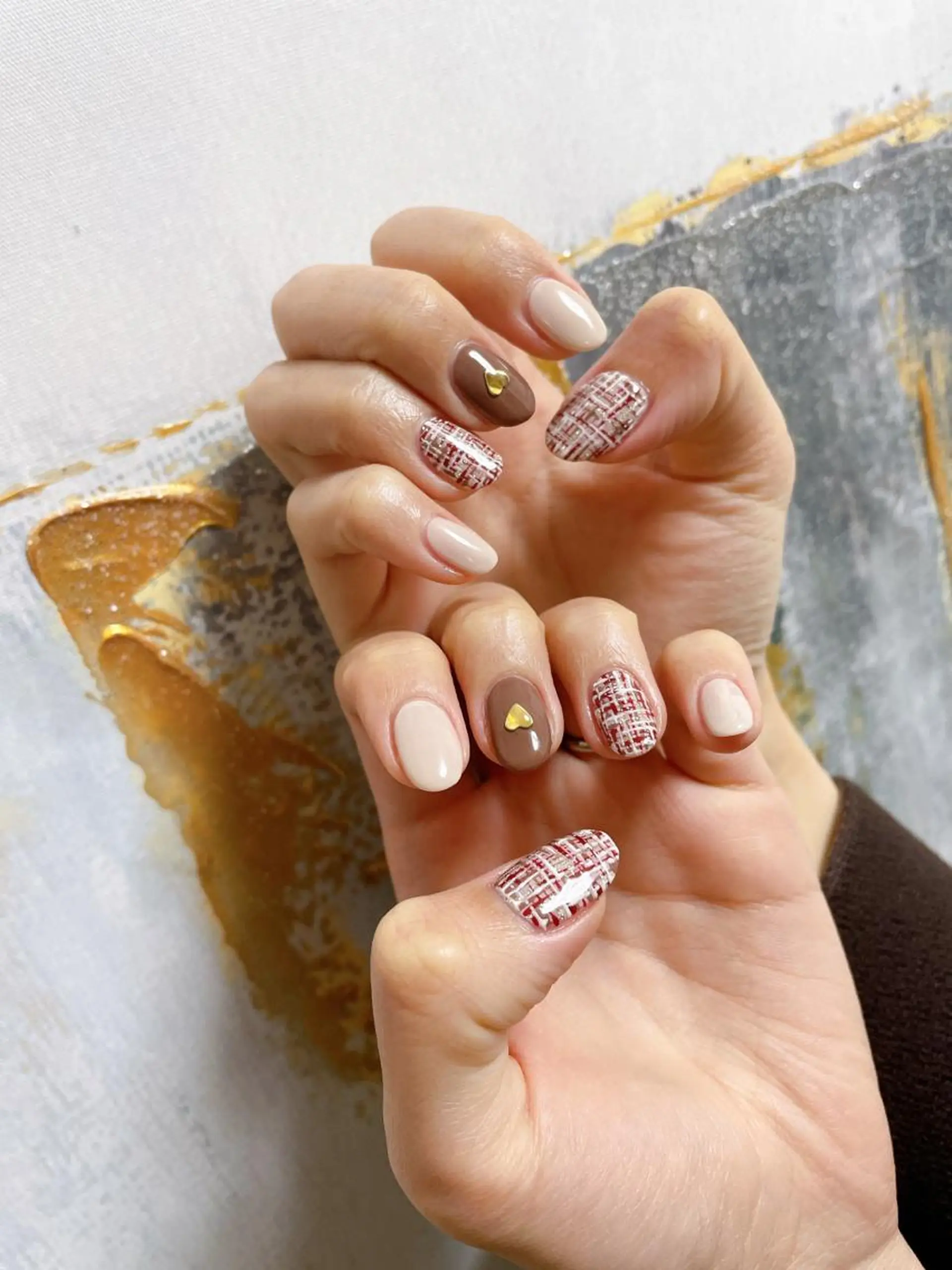 ネイル フットネイル フレンチネイル ジェルネイル ハート 韓国ネイル Mogu nail 二子玉川のネイルデザイン