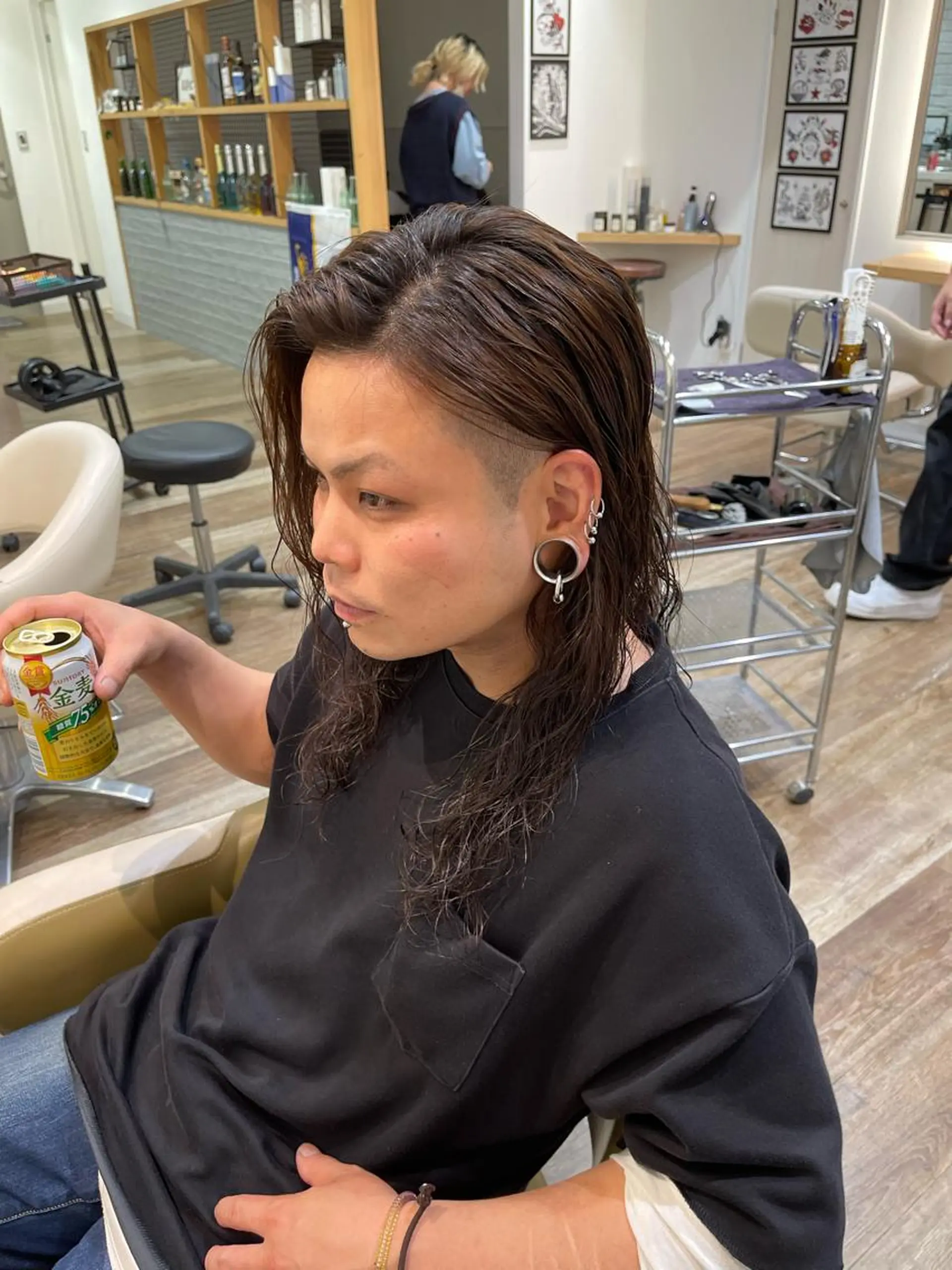 ロング パーマ メンズ カット パーマ メンズパーマ 北原寿樹のヘアスタイル