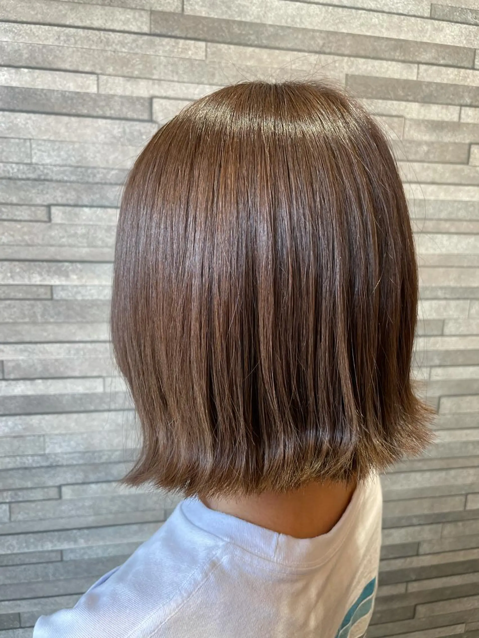 ミディアム カット ヘアカラー トリートメント 【髪質改善】 夏目結以のヘアスタイル