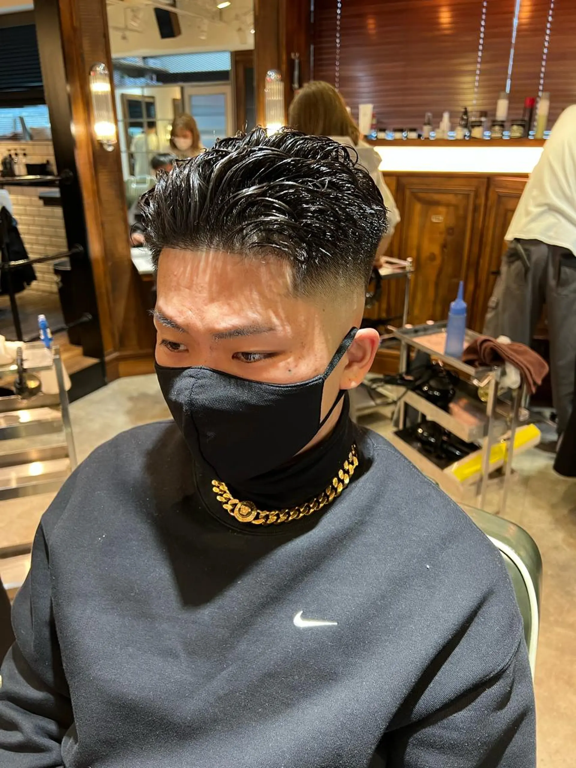 ショート パーマ メンズ カット パーマ トリートメント BINGO HAIR WORKS 【ビンゴヘアワークス】所属・🎱メンズフェード 特化HYOGA🎱のヘアスタイル