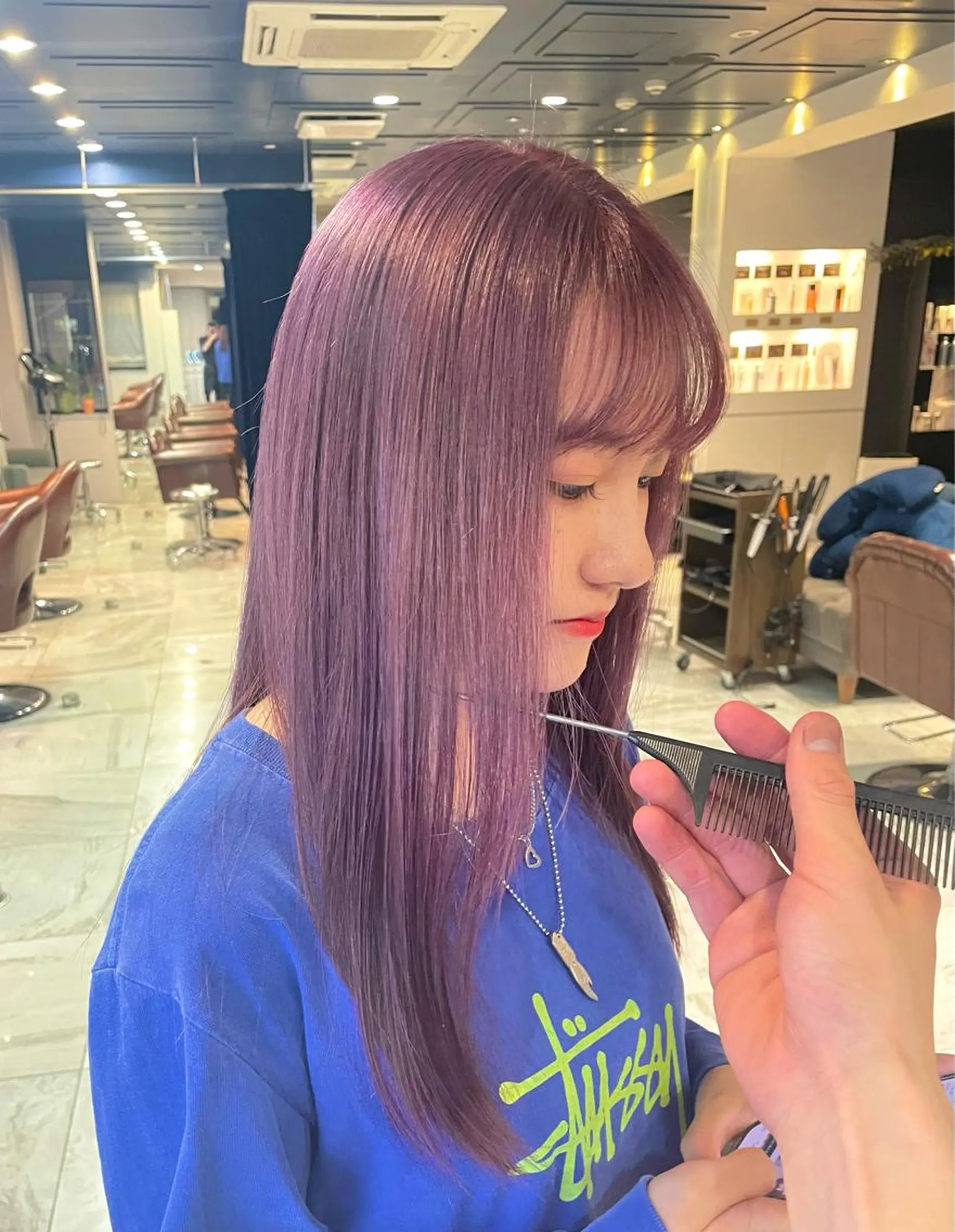 セミロング AO所属・ボブ/艶カラー/ 縮毛矯正/寺岡祐斗のヘアスタイル