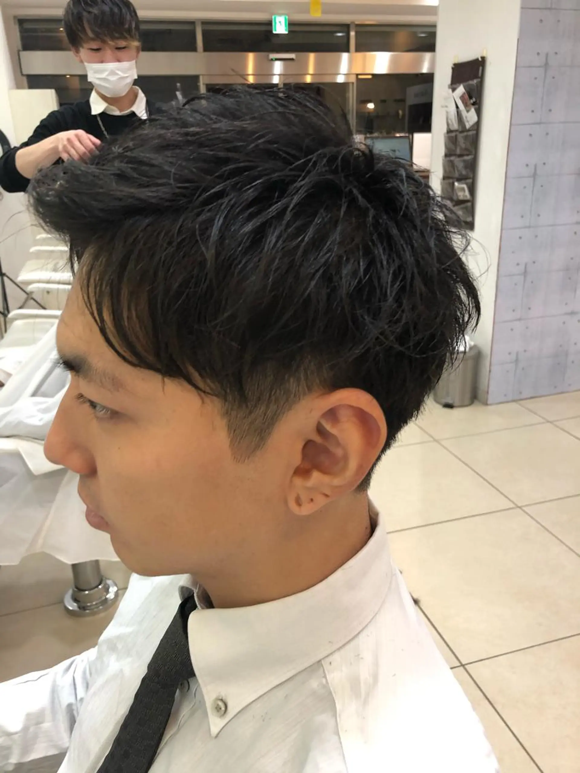 ショート メンズ 髪質改善× ハイライト溝江のヘアスタイル