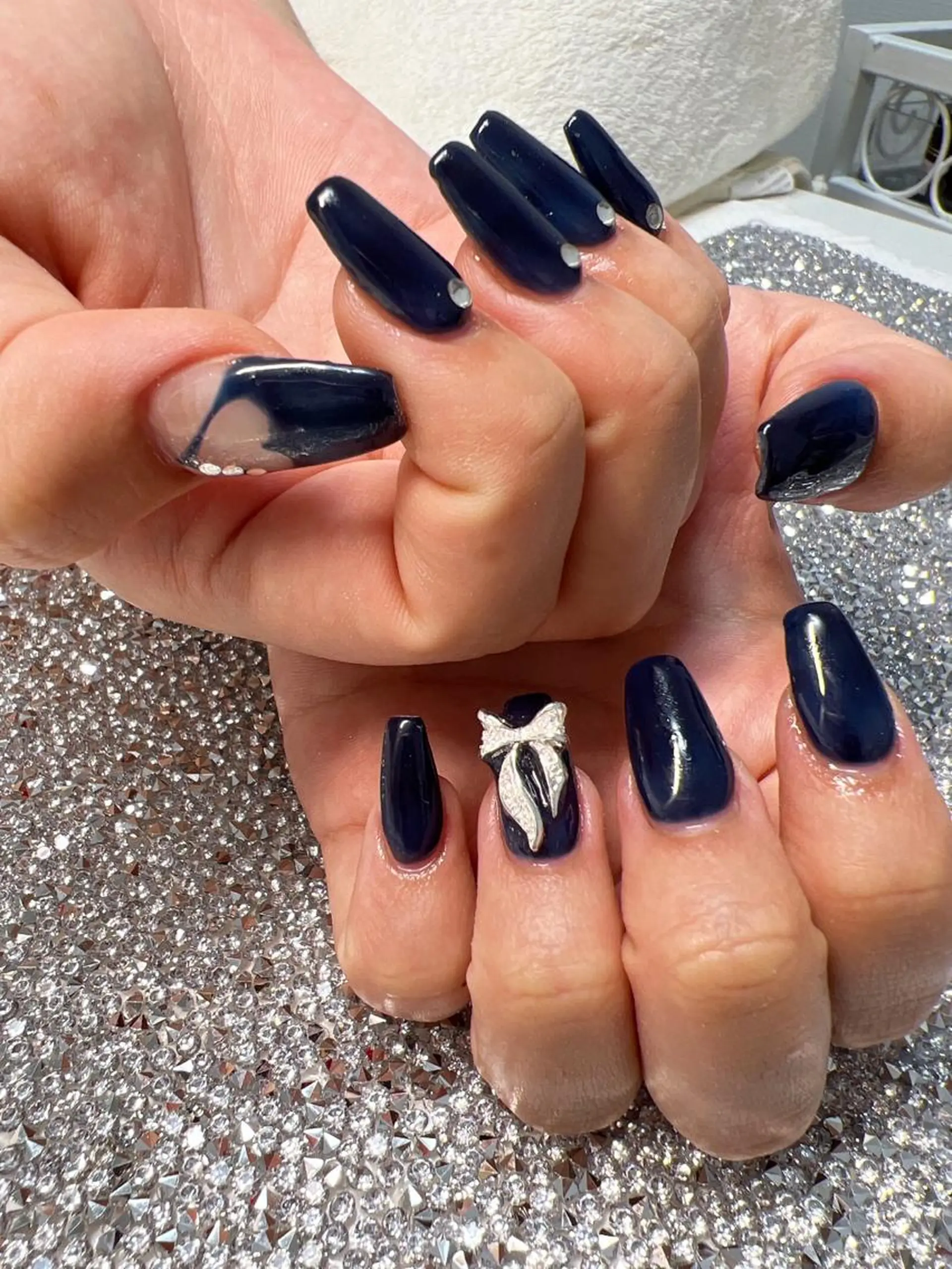 ネイル ハート リボン coco nailのネイルデザイン