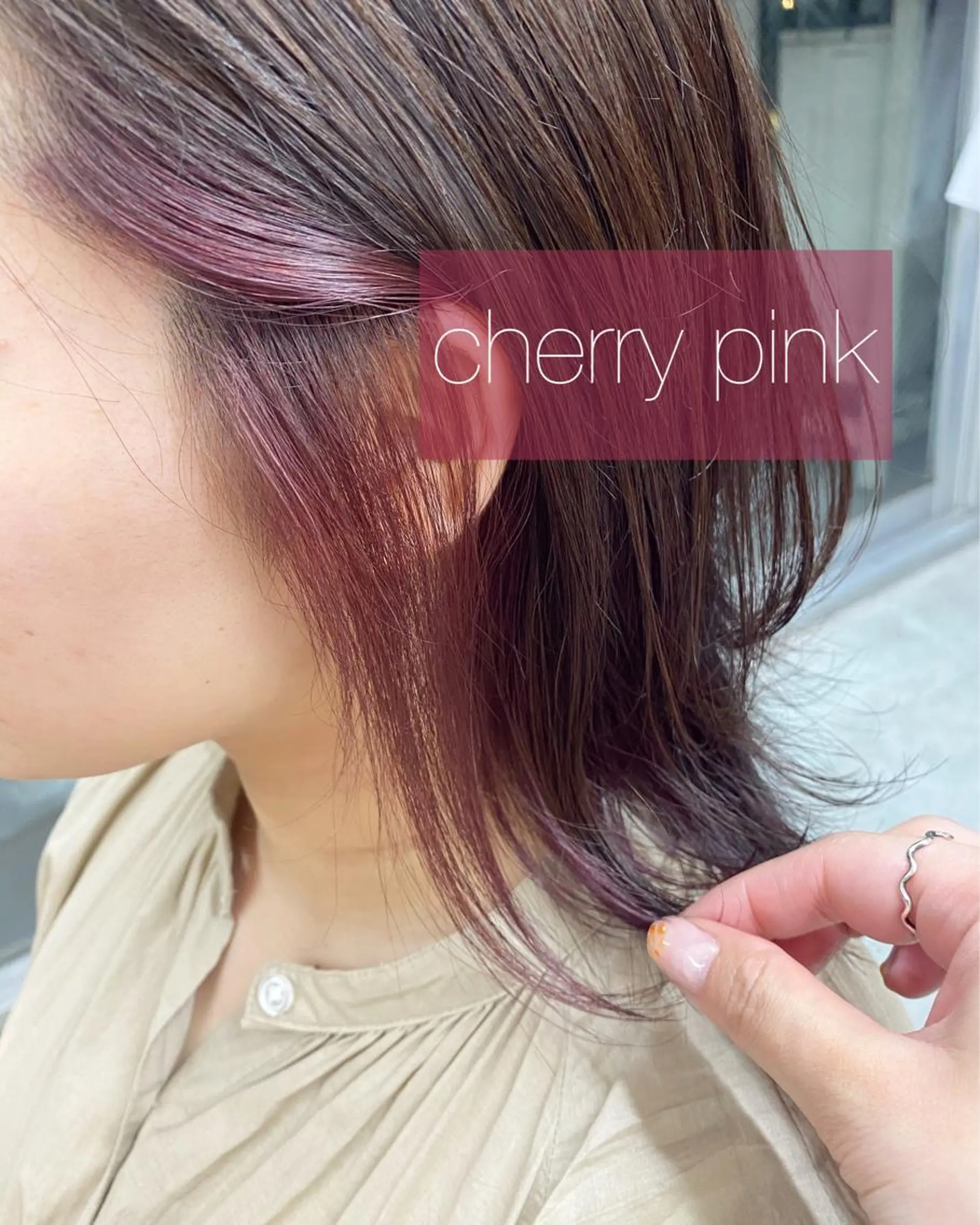 ミディアム カラー ブリーチ カット ヘアカラー トリートメント 後藤紗英/髪質改善 /オリーブベージュのヘアスタイル