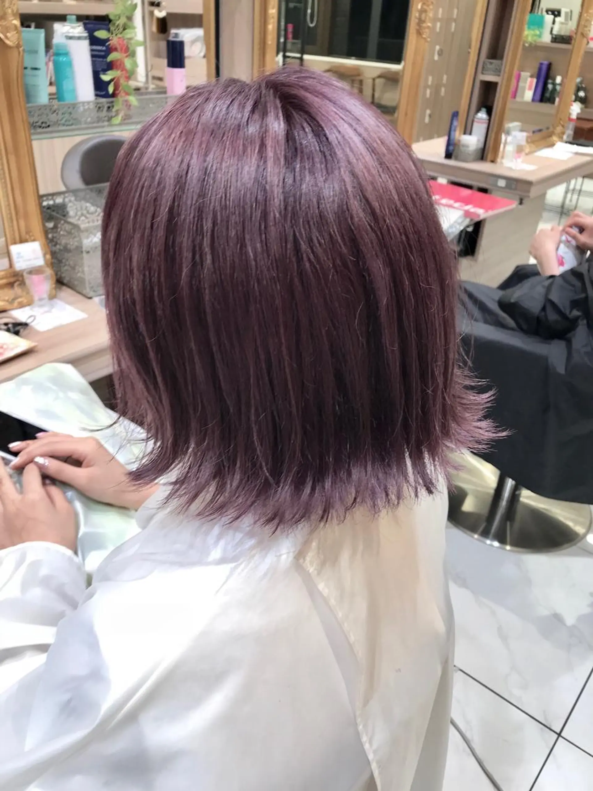 ミディアム カラー ヘアカラー トリートメント 島袋 ナオユキのヘアスタイル