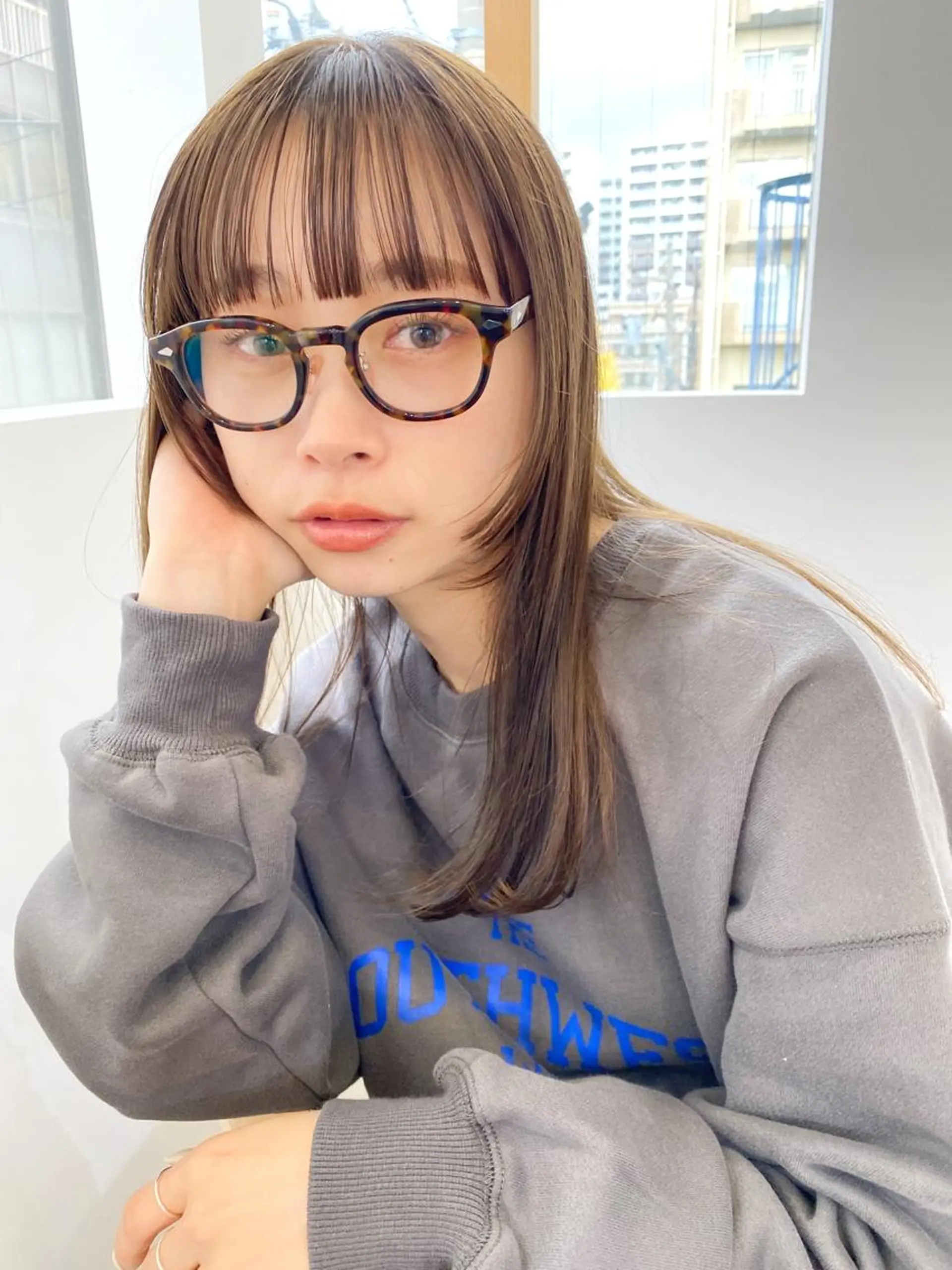 ロング カラー イルミナカラー オリーブカラー ロング カット ヘアカラー トリートメント ヘッドスパ CARICIA🌱 masaeのヘアスタイル