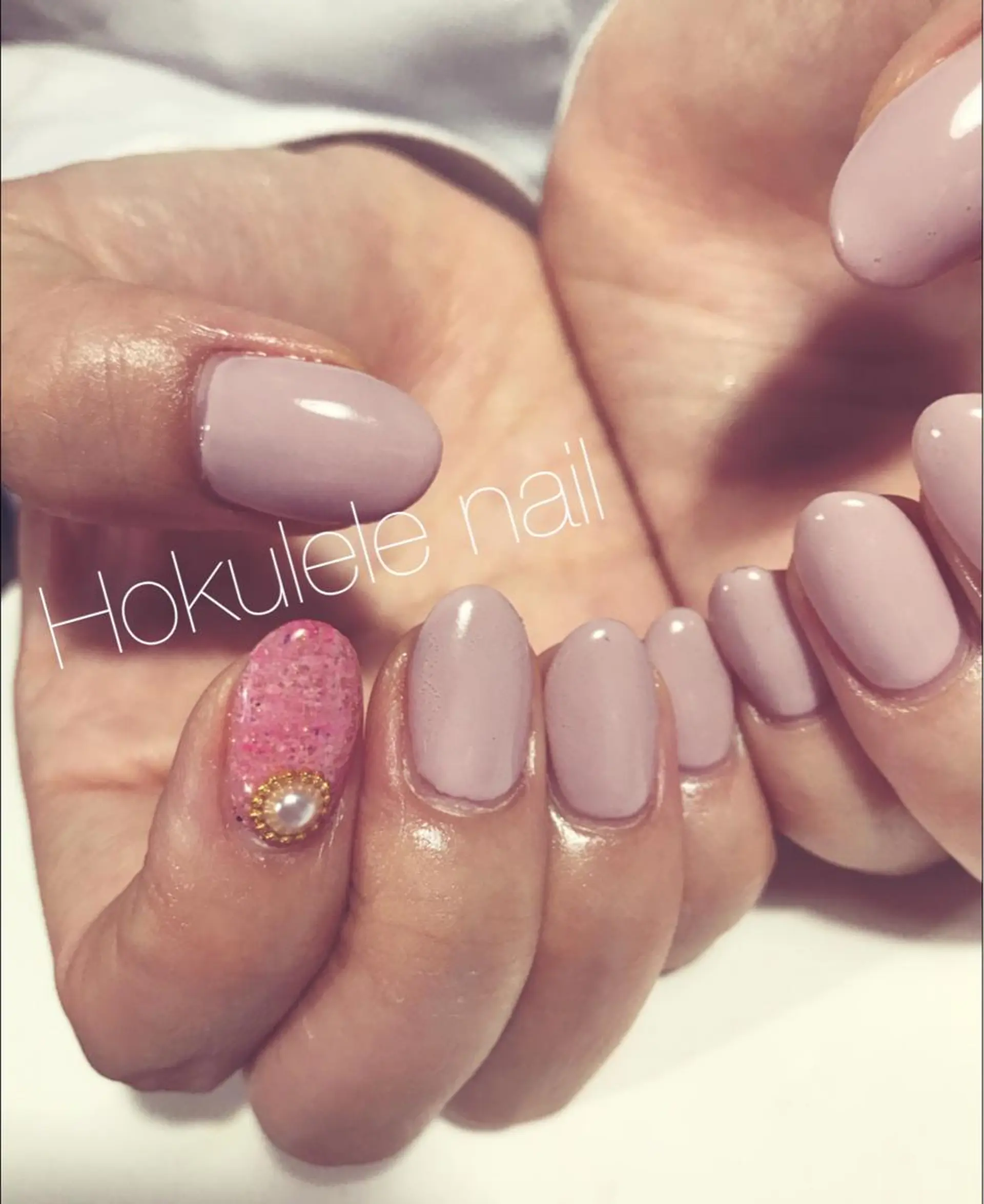 ネイル シンプルネイル ツイードネイル ハンドネイル MIHO ☆のネイルデザイン