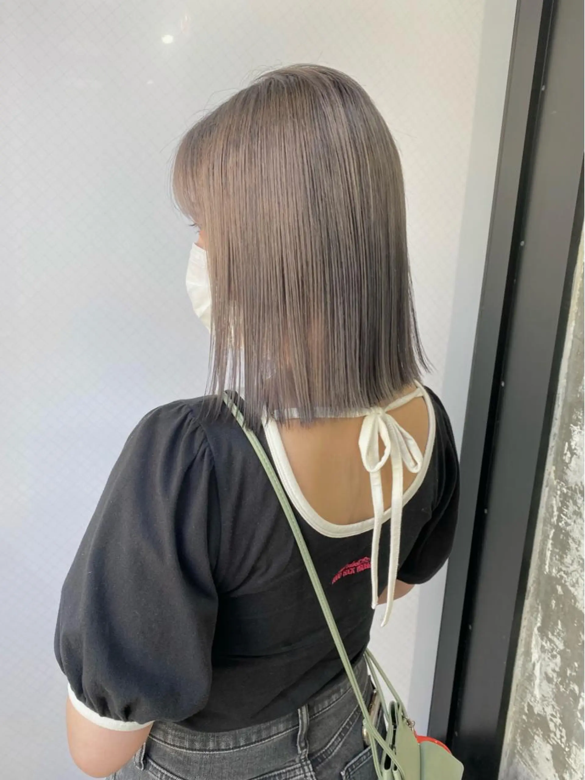 ミディアム カラー ベージュカラー ブリーチ ブロンド ブロンドベージュ グレージュ ヘアカラー Piaコータロー ハイトーン&‪ボブのヘアスタイル