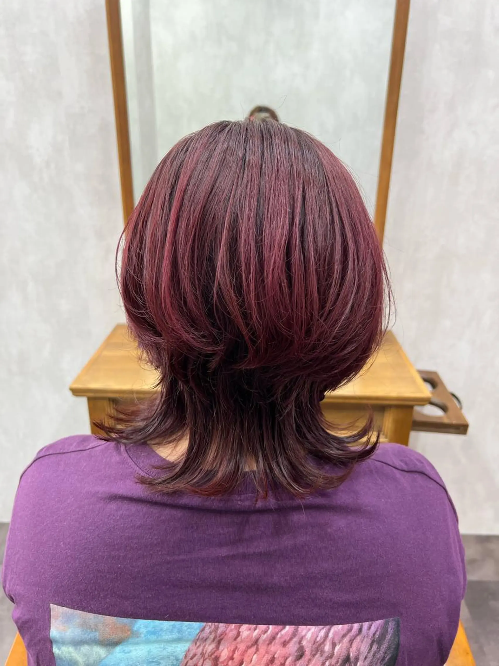 ミディアム 艶カラー/レイヤー Mio🌸のヘアスタイル