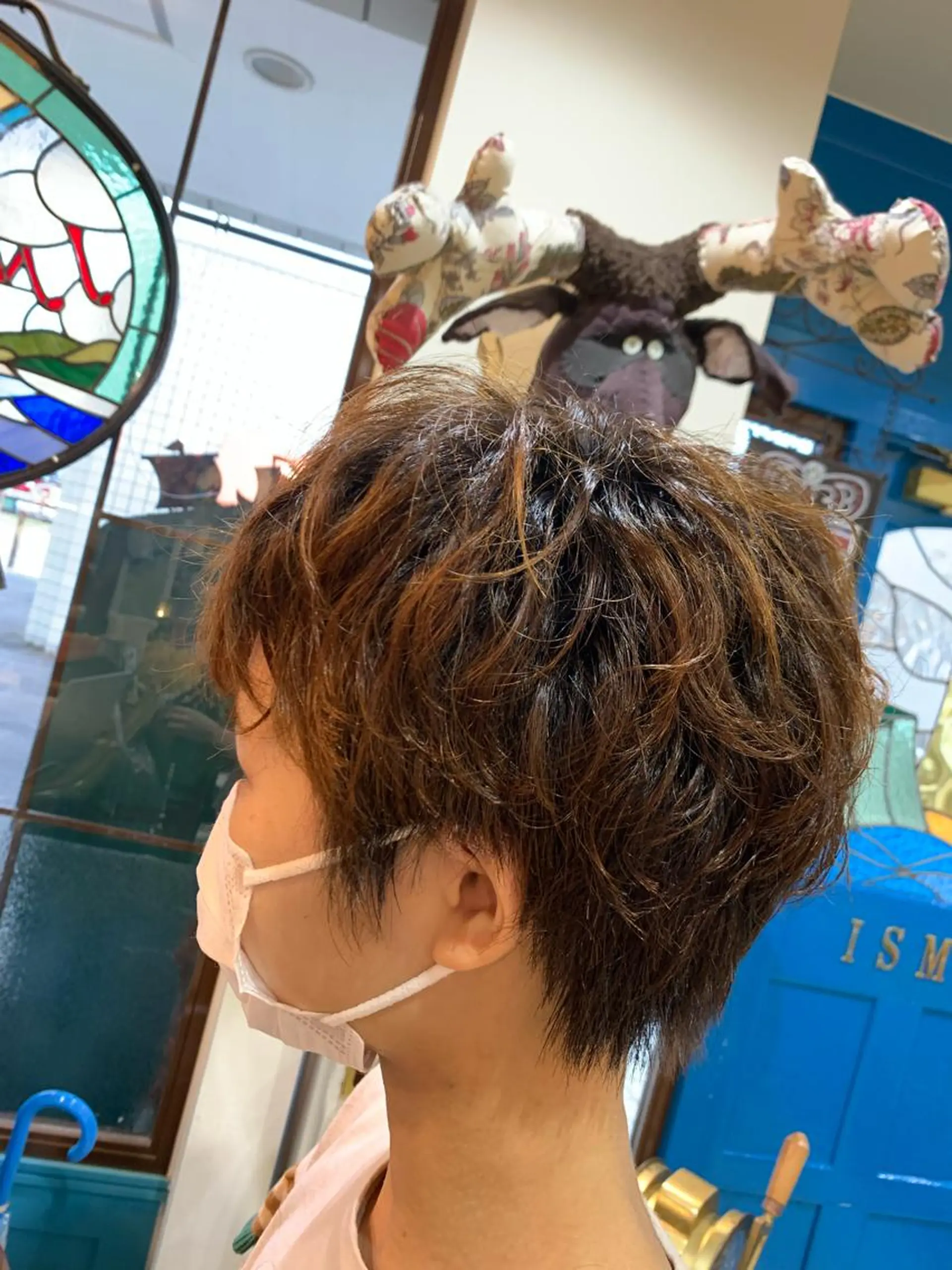 ショート カラー パーマ アッシュ ショートヘア GO TODAY シェアサロン 名古屋パルコ所属・仲地 大地のヘアスタイル