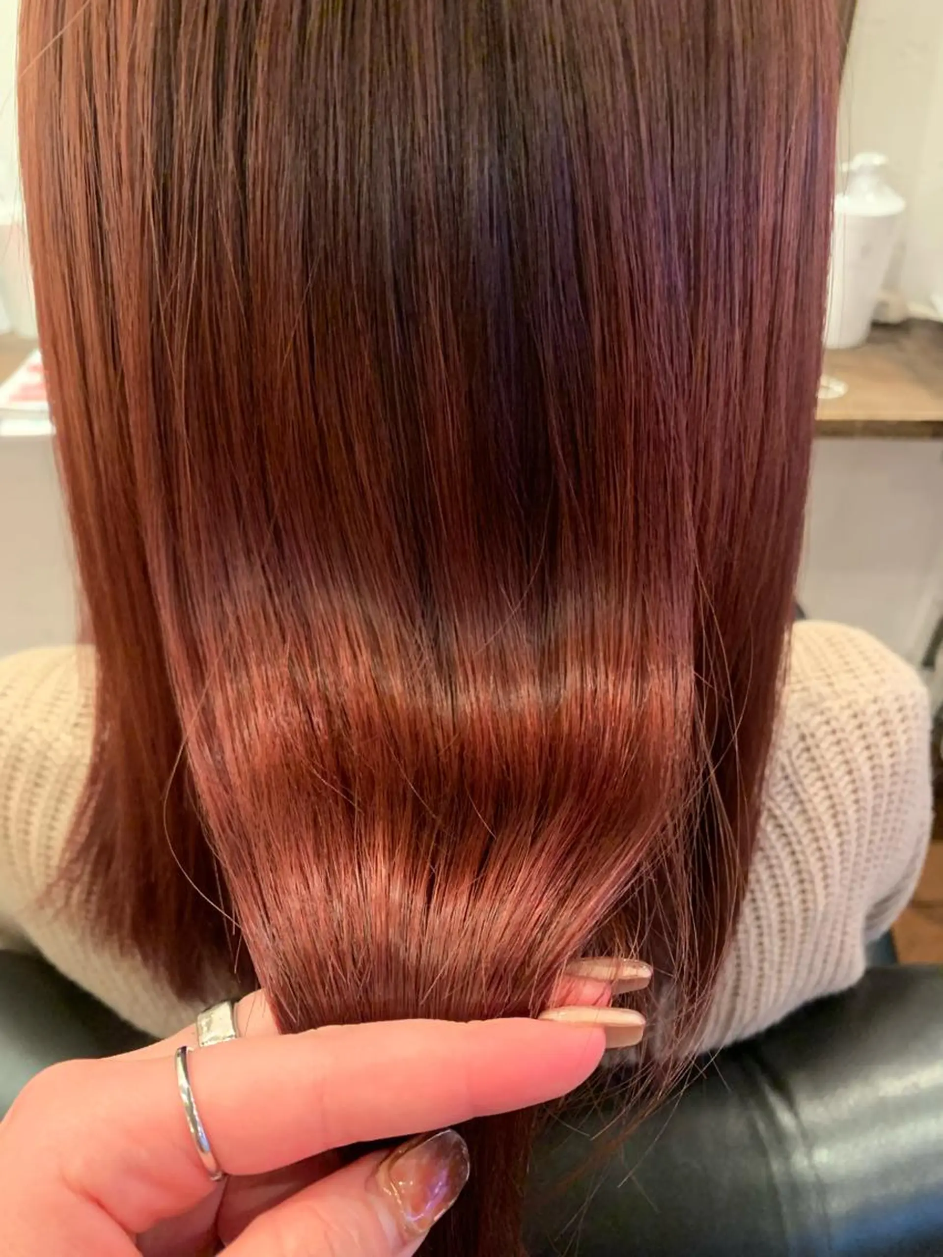 ロング カラー カット ヘアカラー あべ ゆうかのヘアスタイル