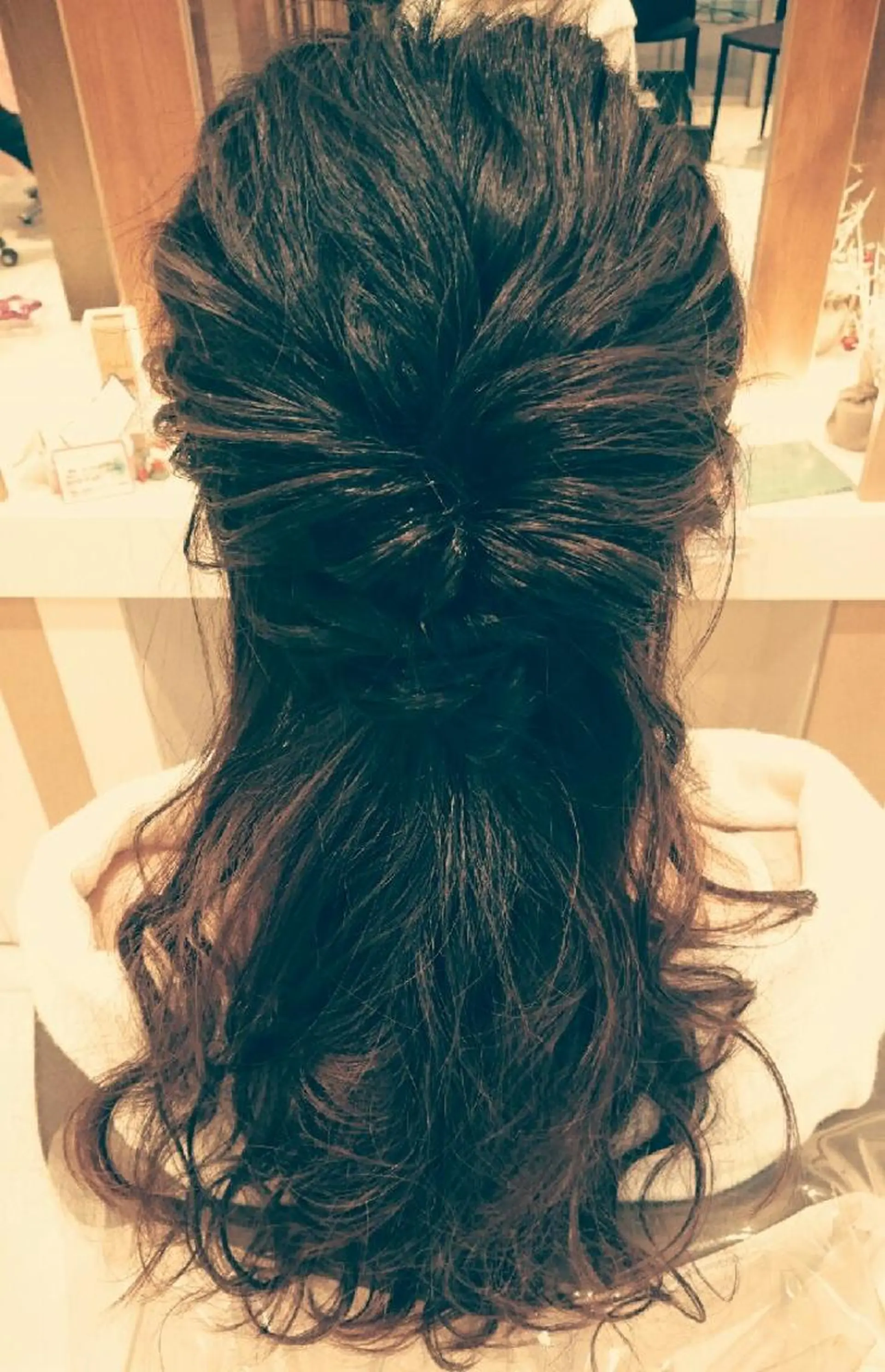 ロング ヘアアレンジ ハーフアップ ヘアセット/髪質改善 /カラー/TADOのヘアスタイル