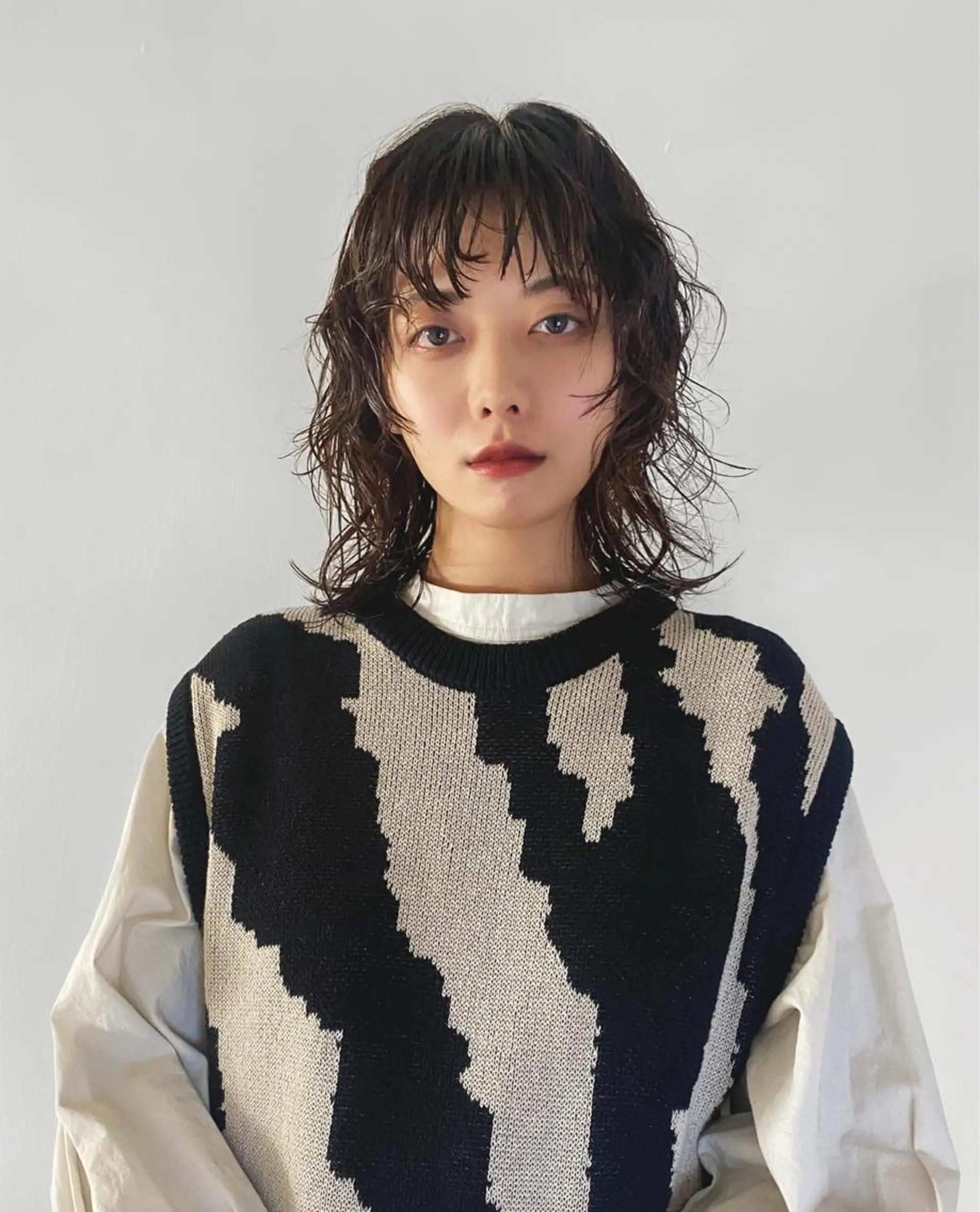 ミディアム パーマ カット パーマ レイヤー/パーマ /ウルフ/nabeのヘアスタイル