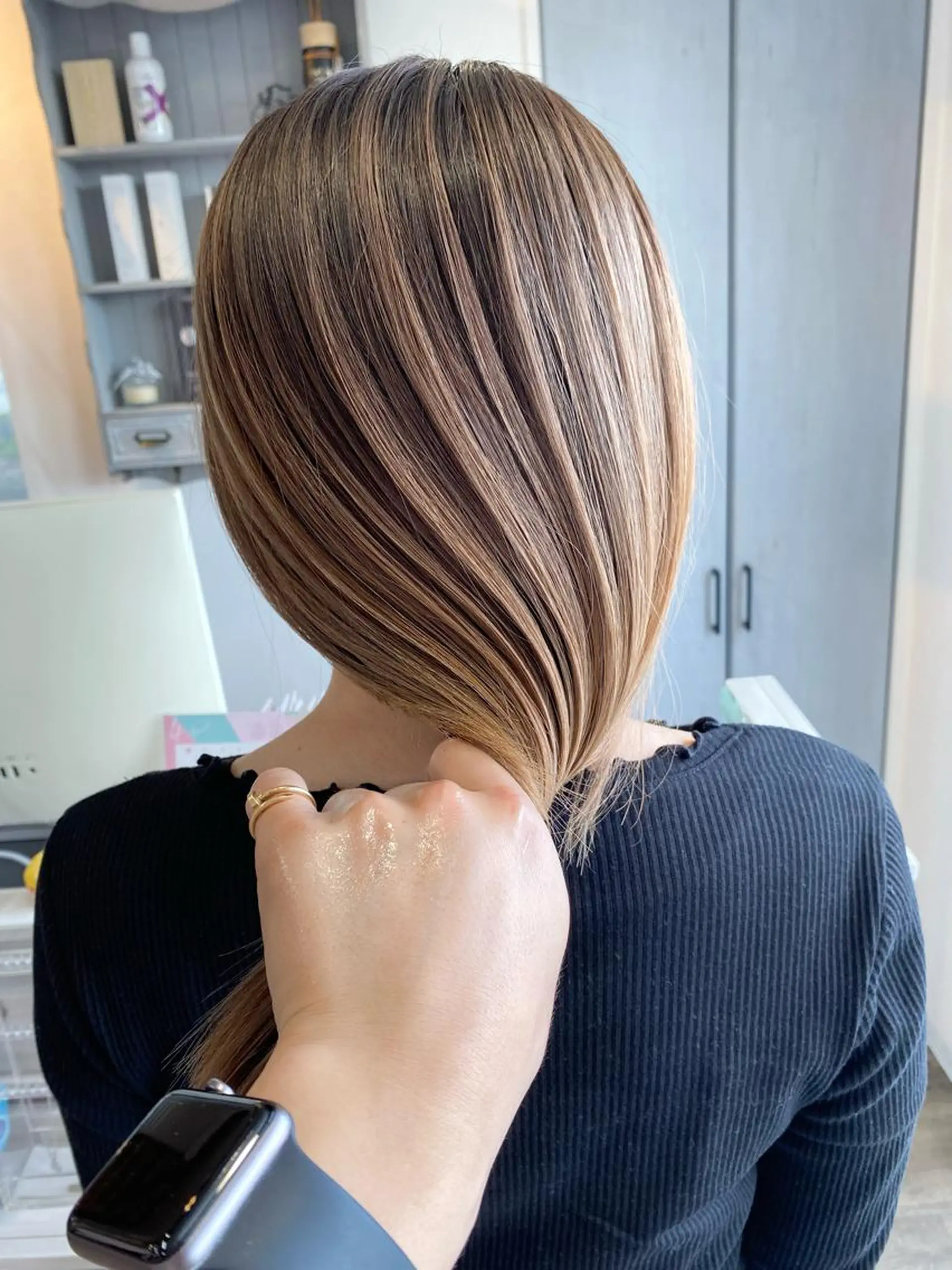 ミディアム レイヤーカット 粕川 達哉のヘアスタイル