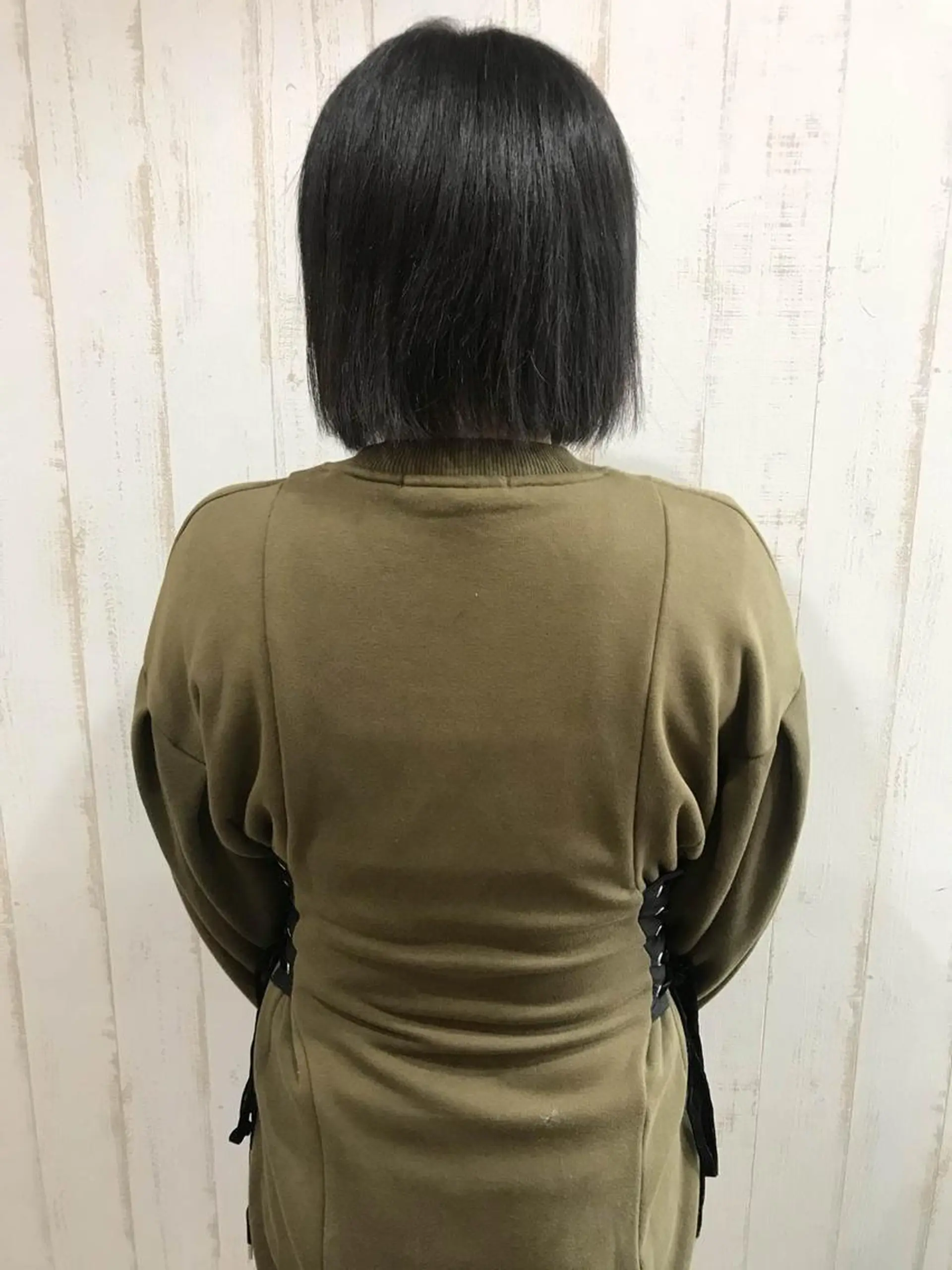 セミロング カラー ヘアアレンジ チビ編み込みエクステ シールEXどぅ〜すのヘアスタイル