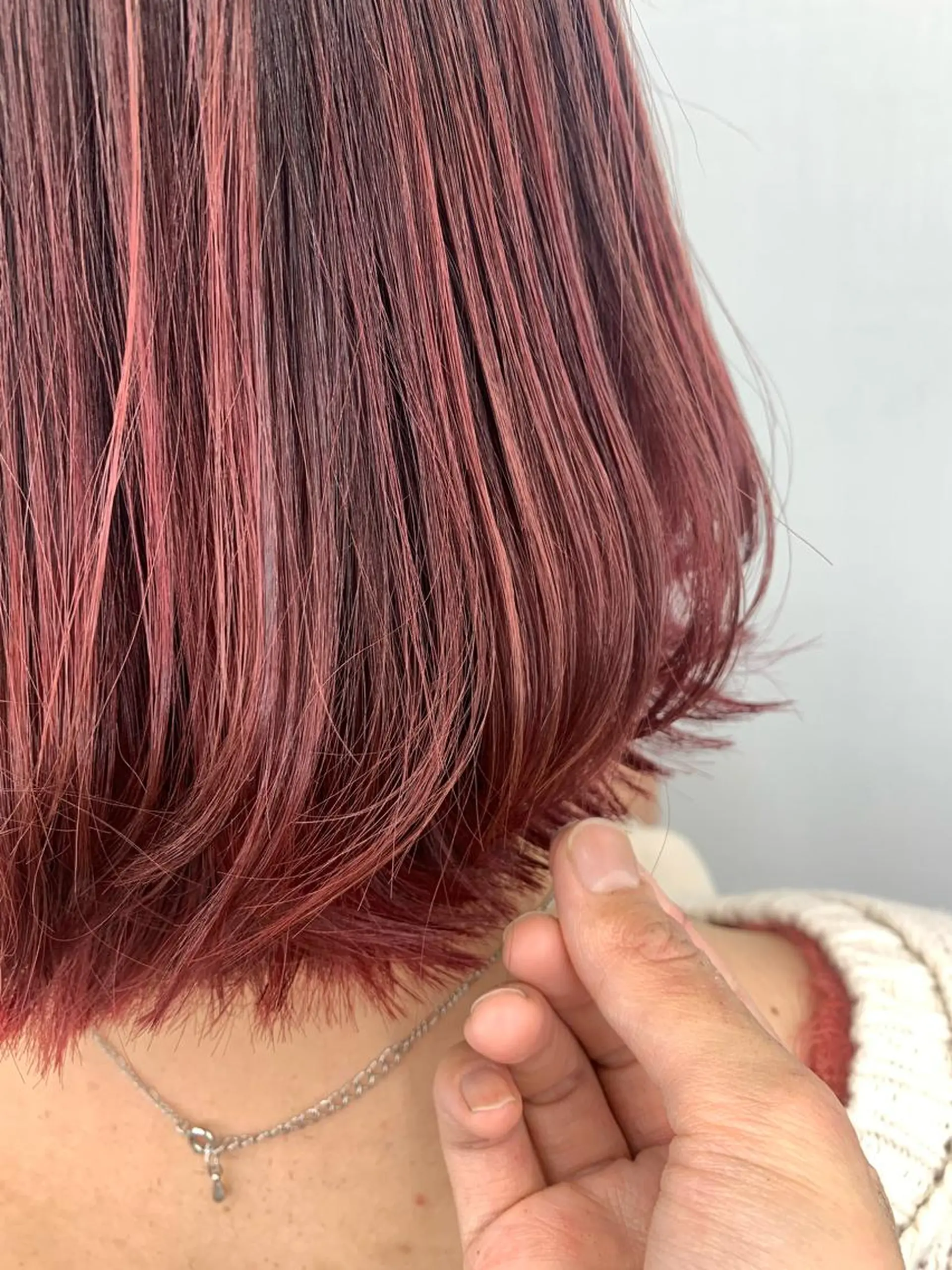 ショート カラー ハイライトカラー ハイライト 艶髪/白髪ぼかし ヘッドスパ/大野結菜のヘアスタイル