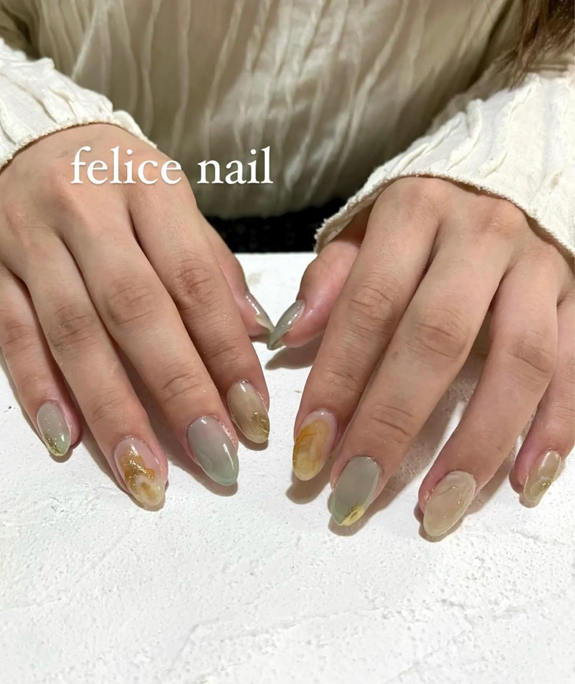 ネイル 水色 felice nailのネイルデザイン
