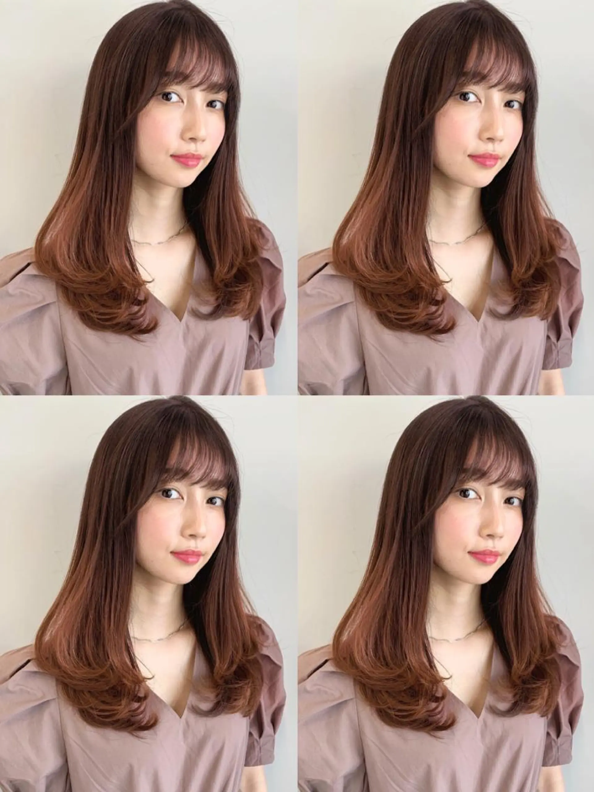 セミロング カラー カット ヘアカラー トリートメント ヘッドスパ 透明感/オリーブ/ グレージュ/YUKAのヘアスタイル