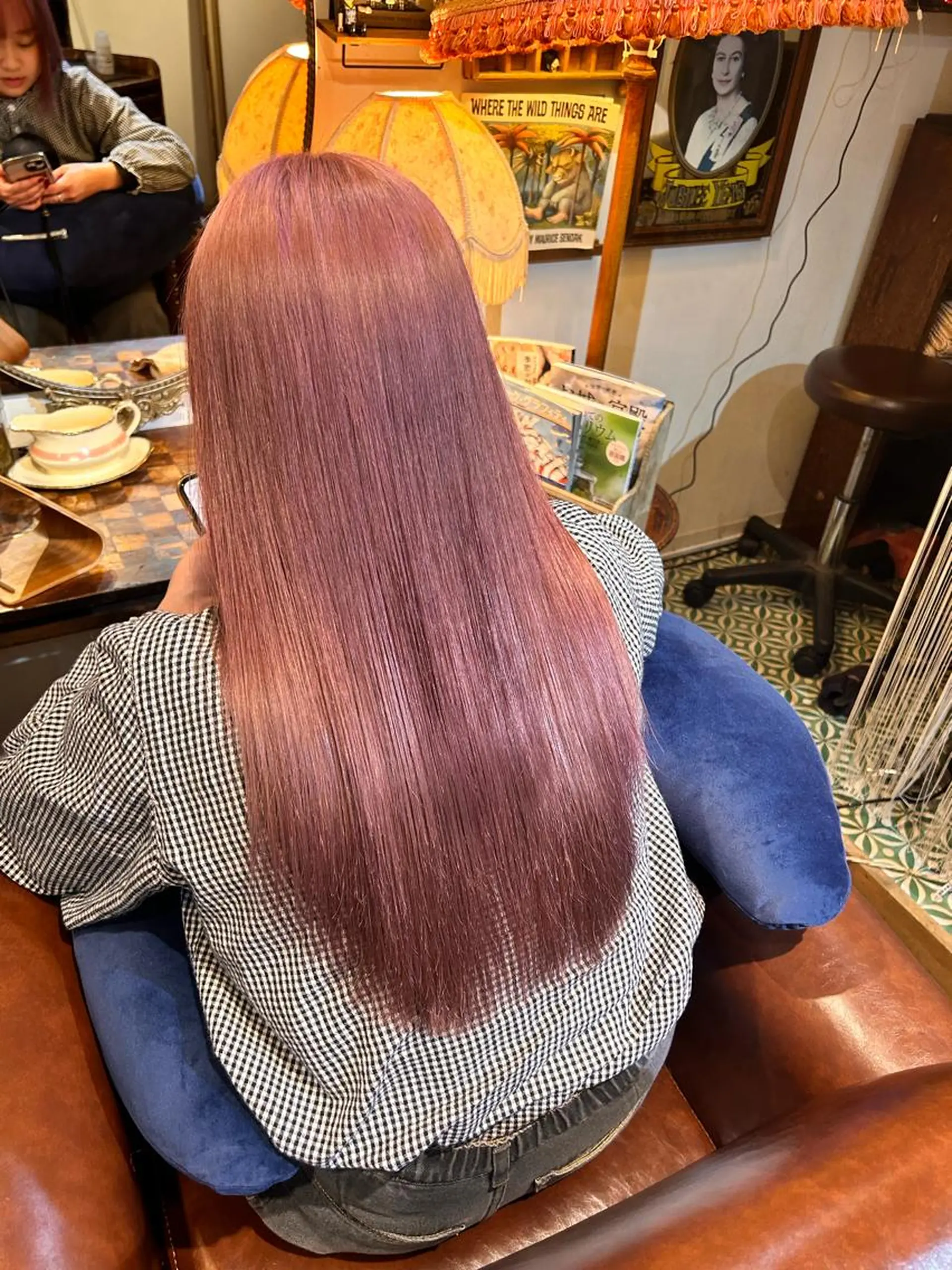 ロング カラー ヘアカラー トリートメント 清水千優/パーマ/透 明感カラー/メンズのヘアスタイル