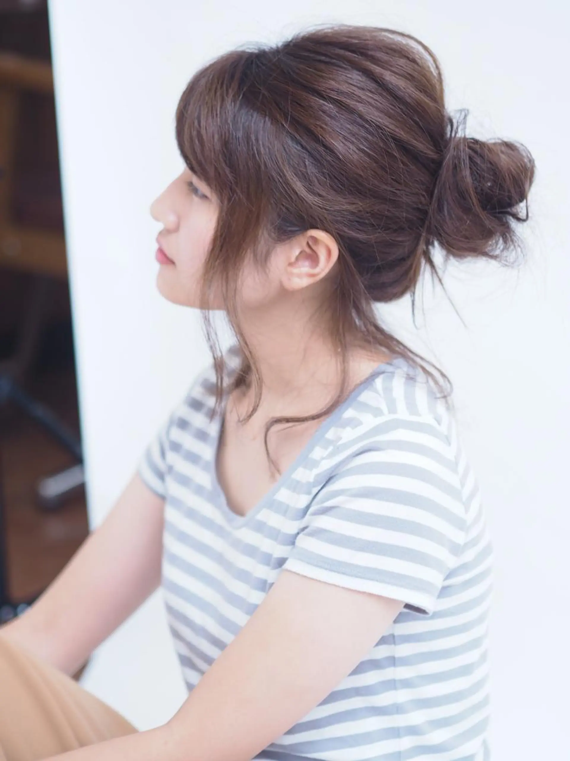 ヘアアレンジ お団子ヘア SENSEスタイリストアカデミー守谷校所属・サロンアカデミー 増渕　規泰のヘアスタイル