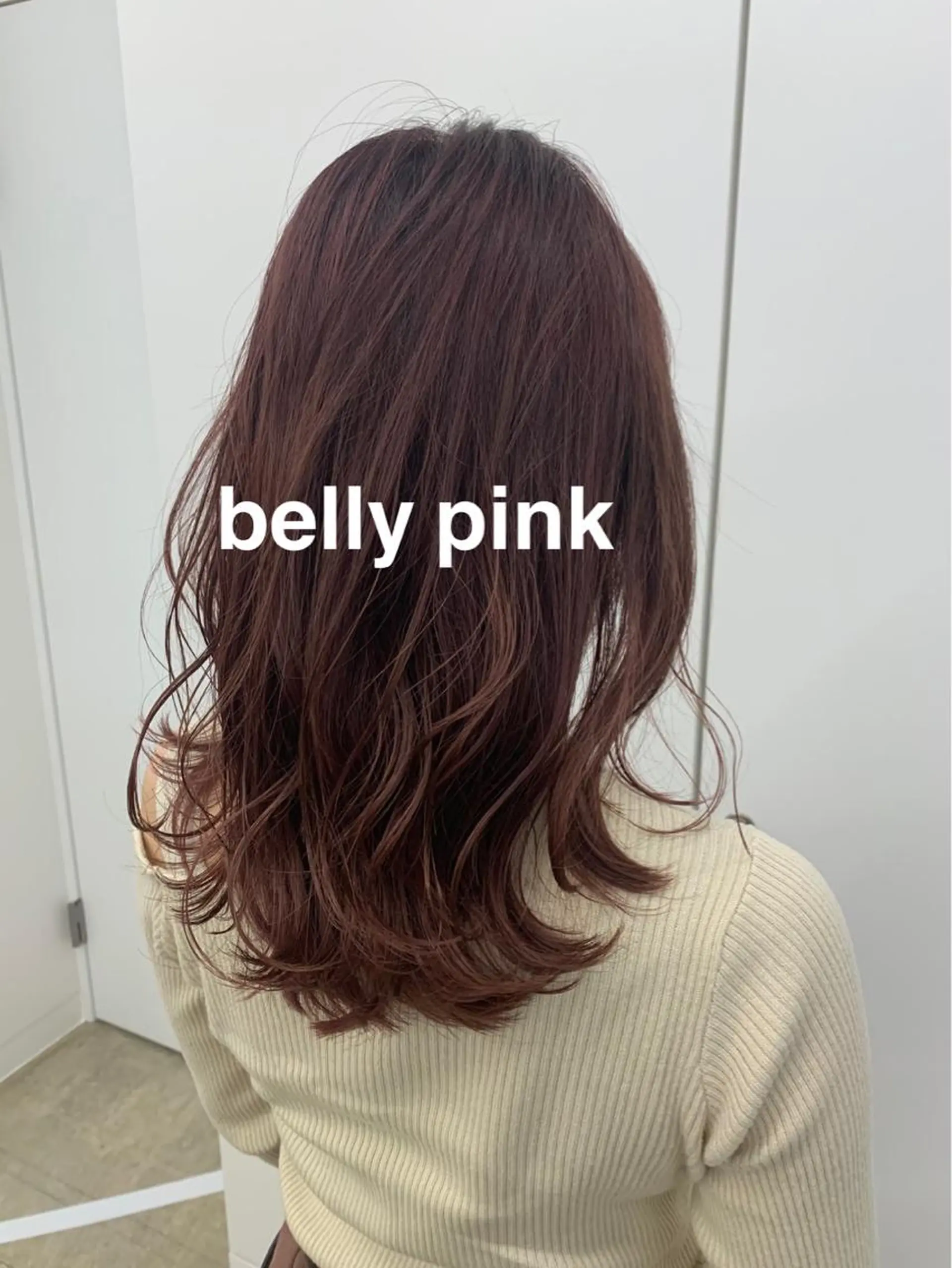 ミディアム カラー ピンクカラー 外ハネヘア PAIR DAISUKEのヘアスタイル