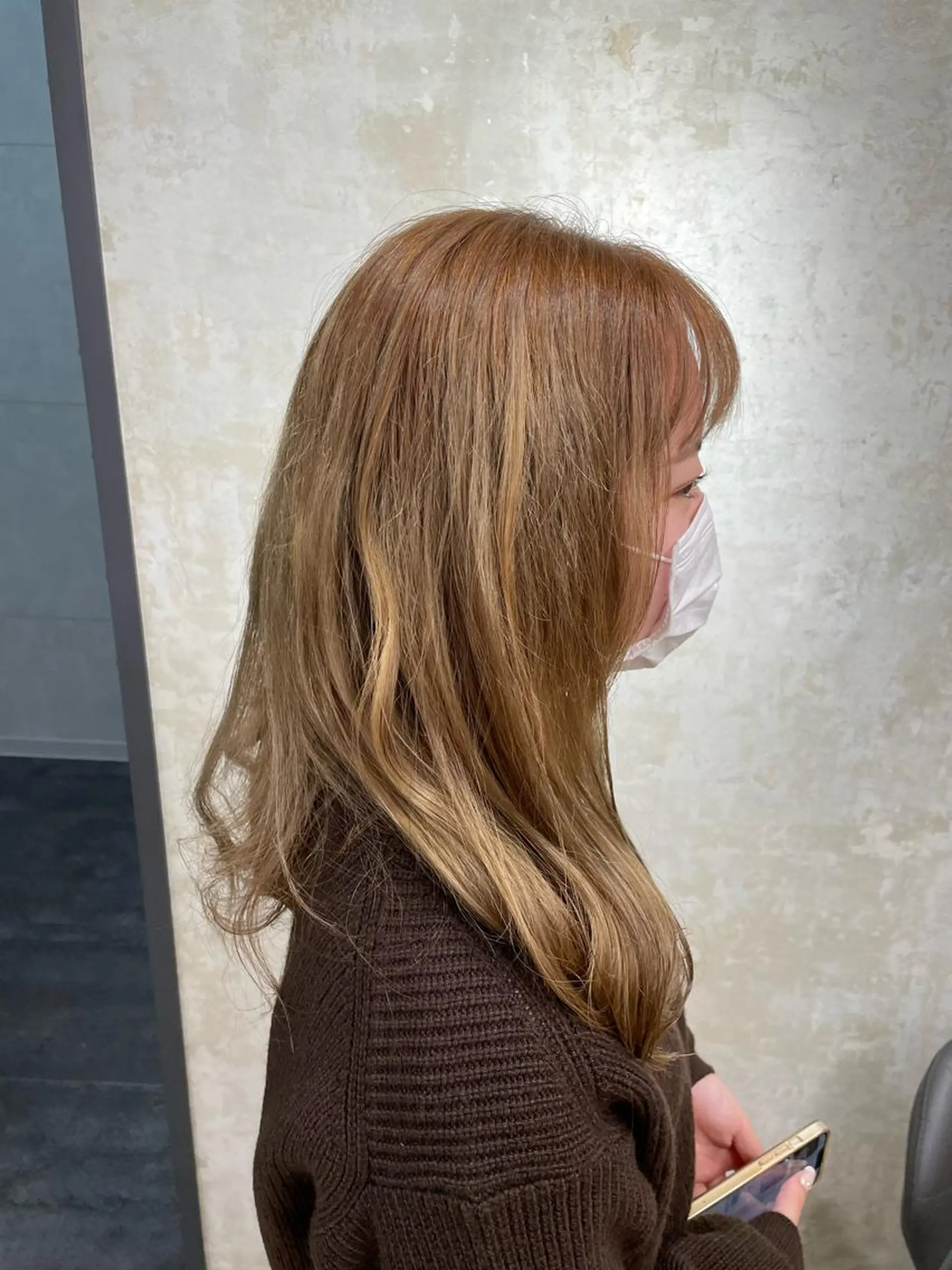 ミディアム カラー blanc hair 西中島MASARUのヘアスタイル