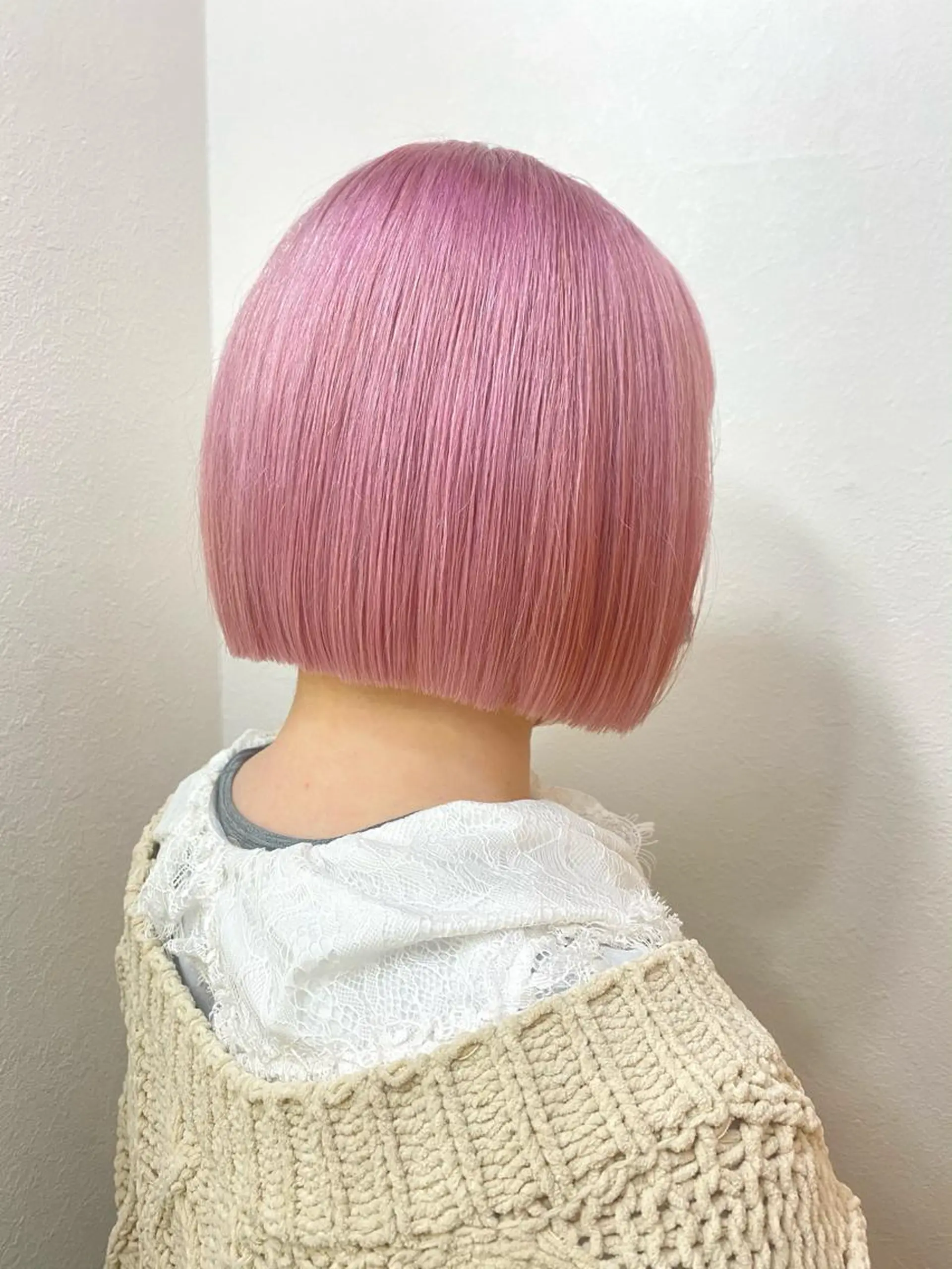 ショート カラー ピンクカラー シアーピンク ボブ カット ヘアカラー Beleza 渋谷所属・Kazusa/渋谷/ エクステ/ハイトーンのヘアスタイル