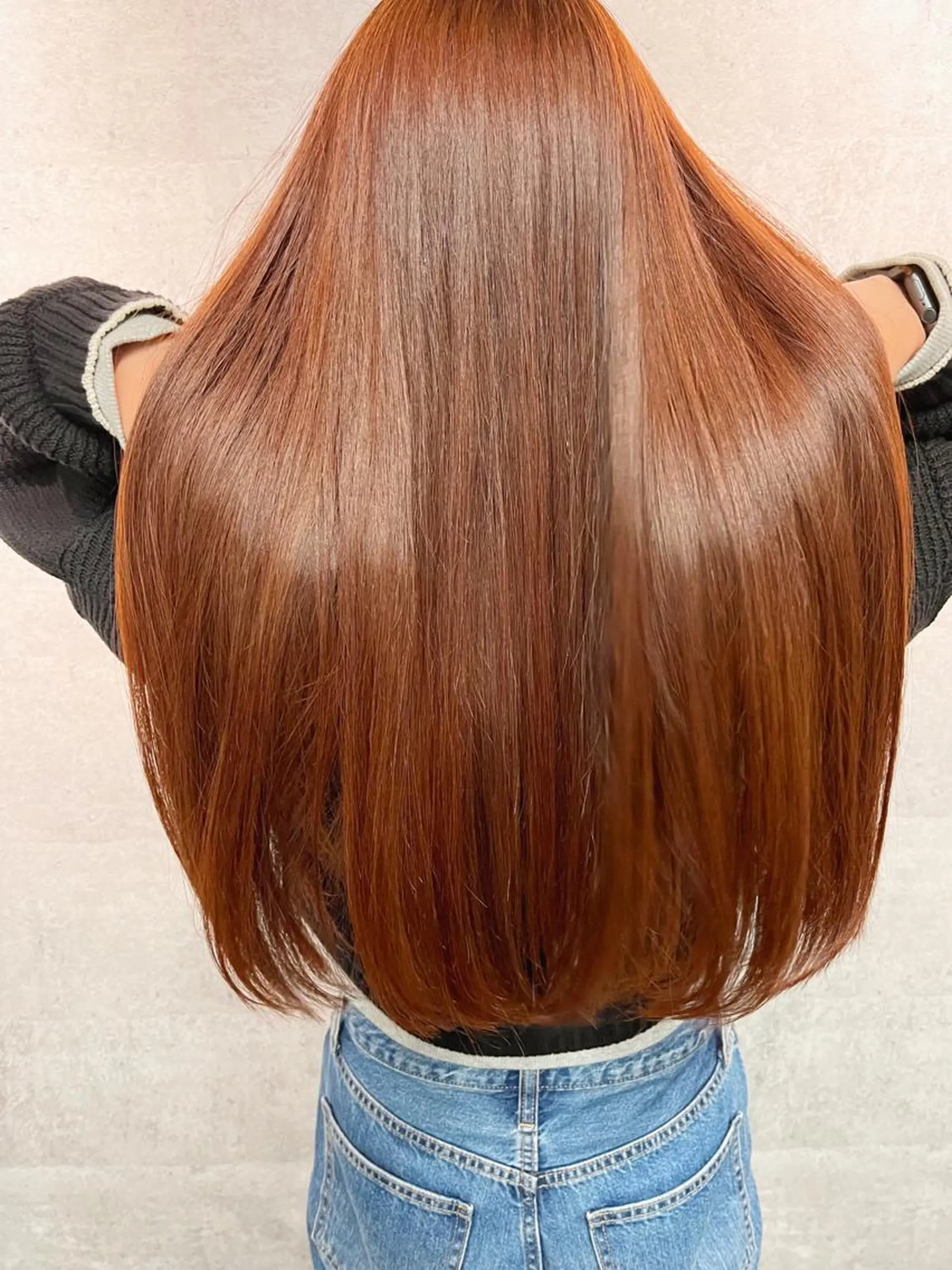 ロング カット 縮毛矯正 トリートメント 1%【横浜】 髪質改善&ケアカラーのヘアスタイル