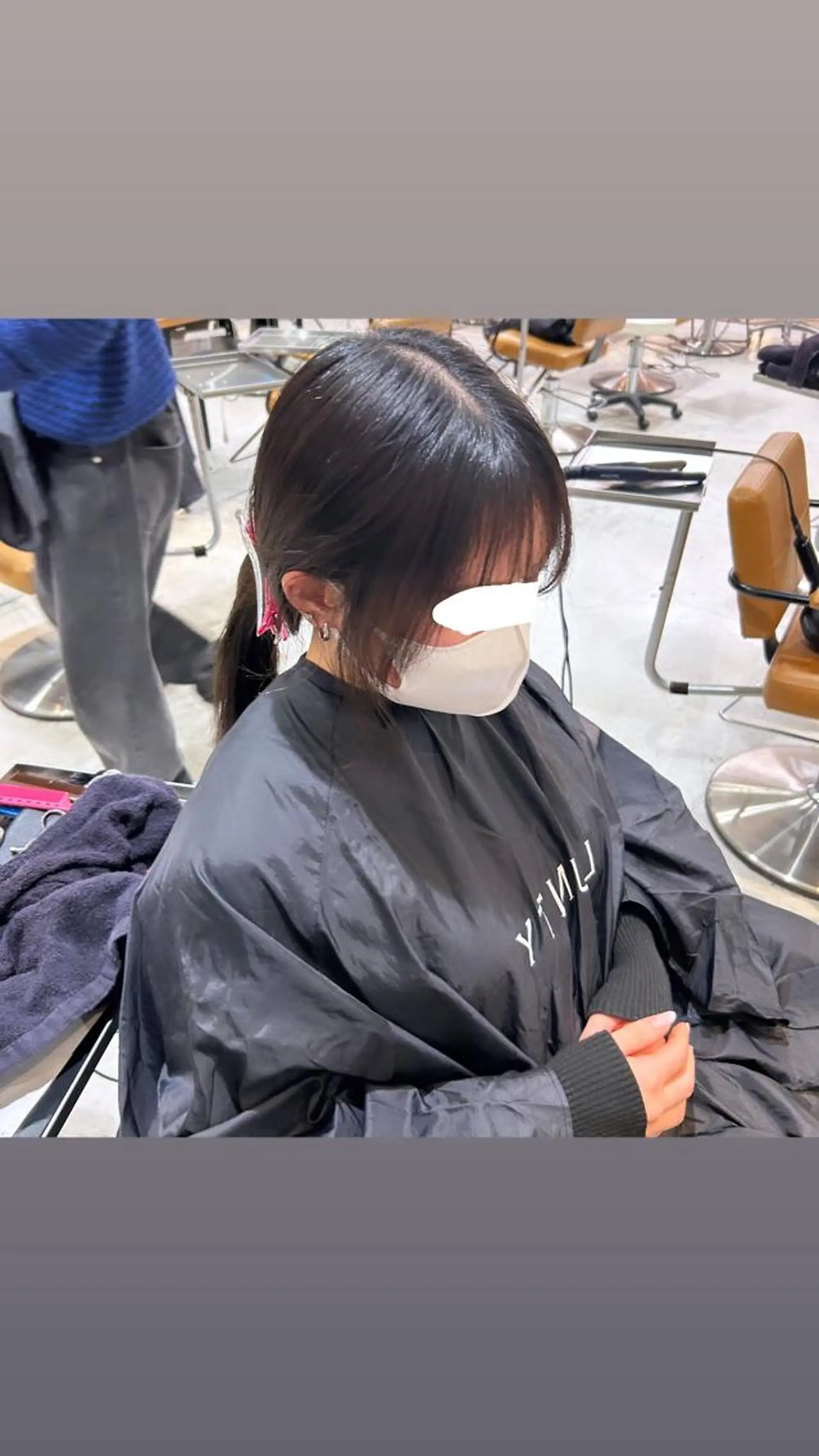 セミロング 顔周りカット Hui.所属・縮毛矯正・髪質改善 特化 出納 直起のヘアスタイル