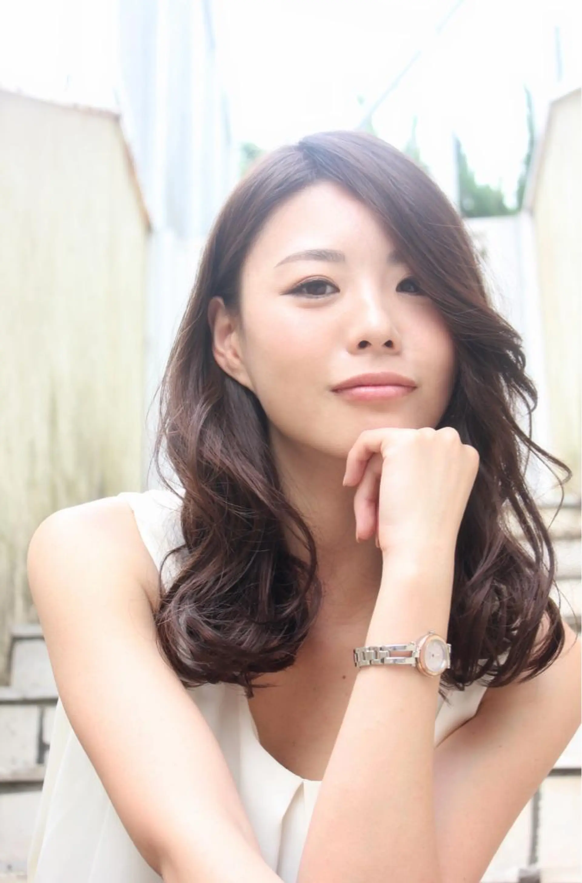 ミディアム セミロング カラー パーマ 透明感カラー 代表　YUKI ☆のヘアスタイル