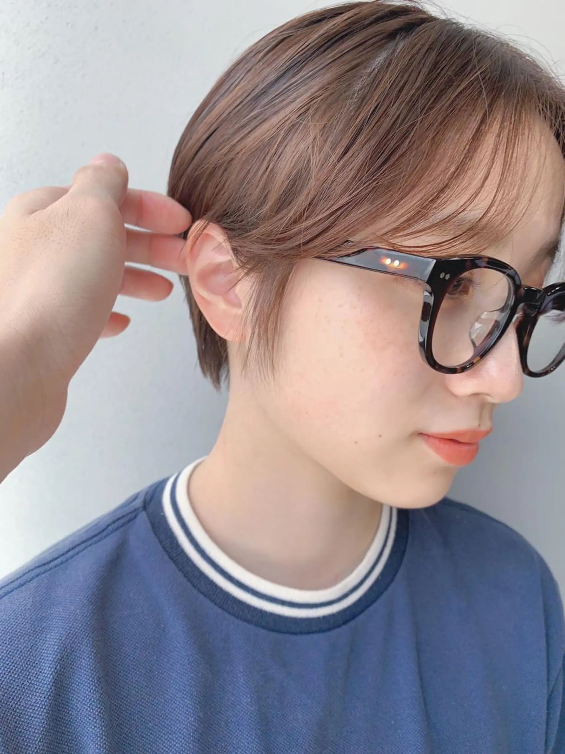 ショート カラー ボブパーマコテ巻き風 パーマNo1深江秀平のヘアスタイル