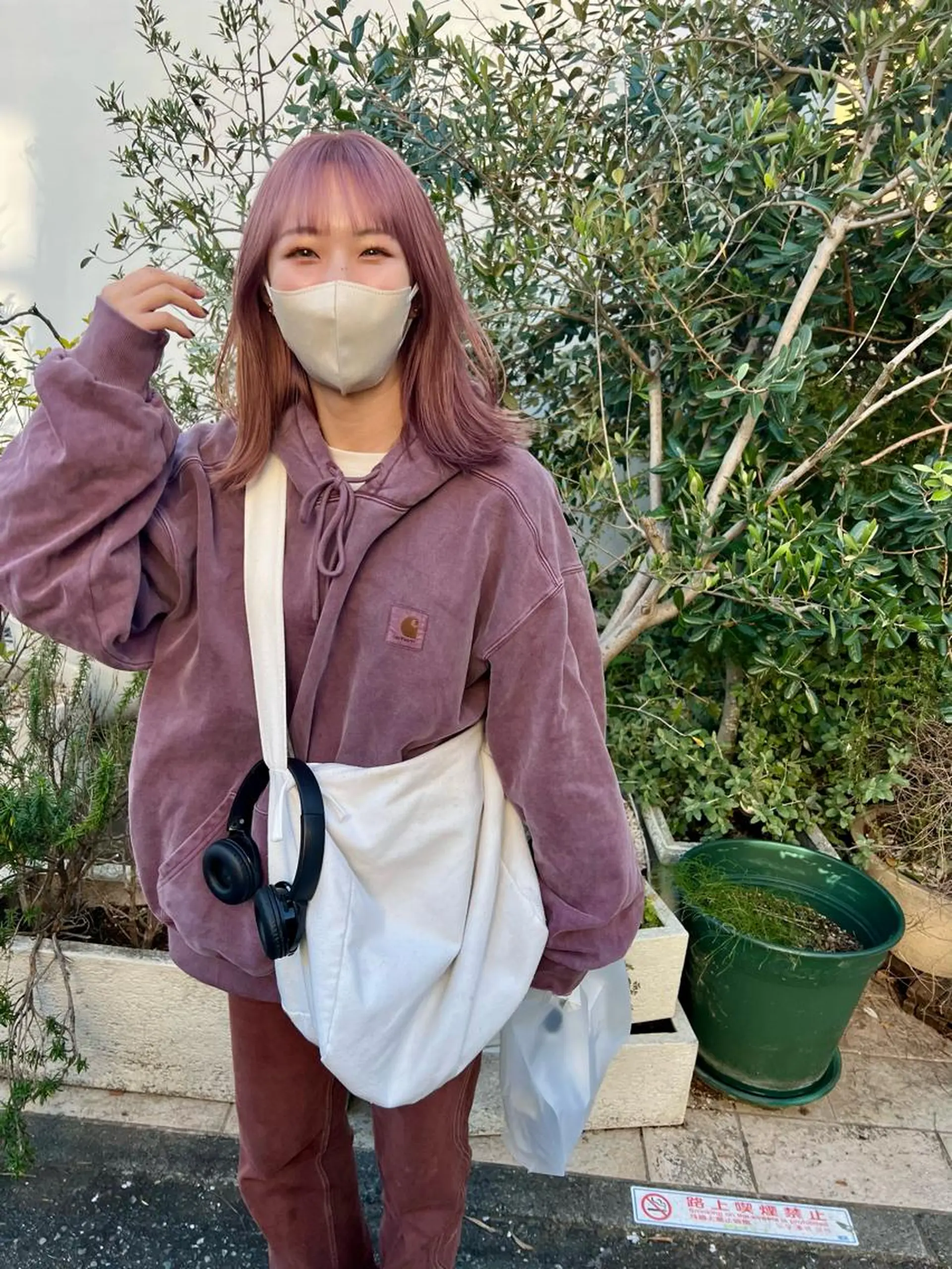 ミディアム カラー ベージュカラー ピンクカラー ピンクベージュ カット ヘアカラー トリートメント sakoda shunkiのヘアスタイル