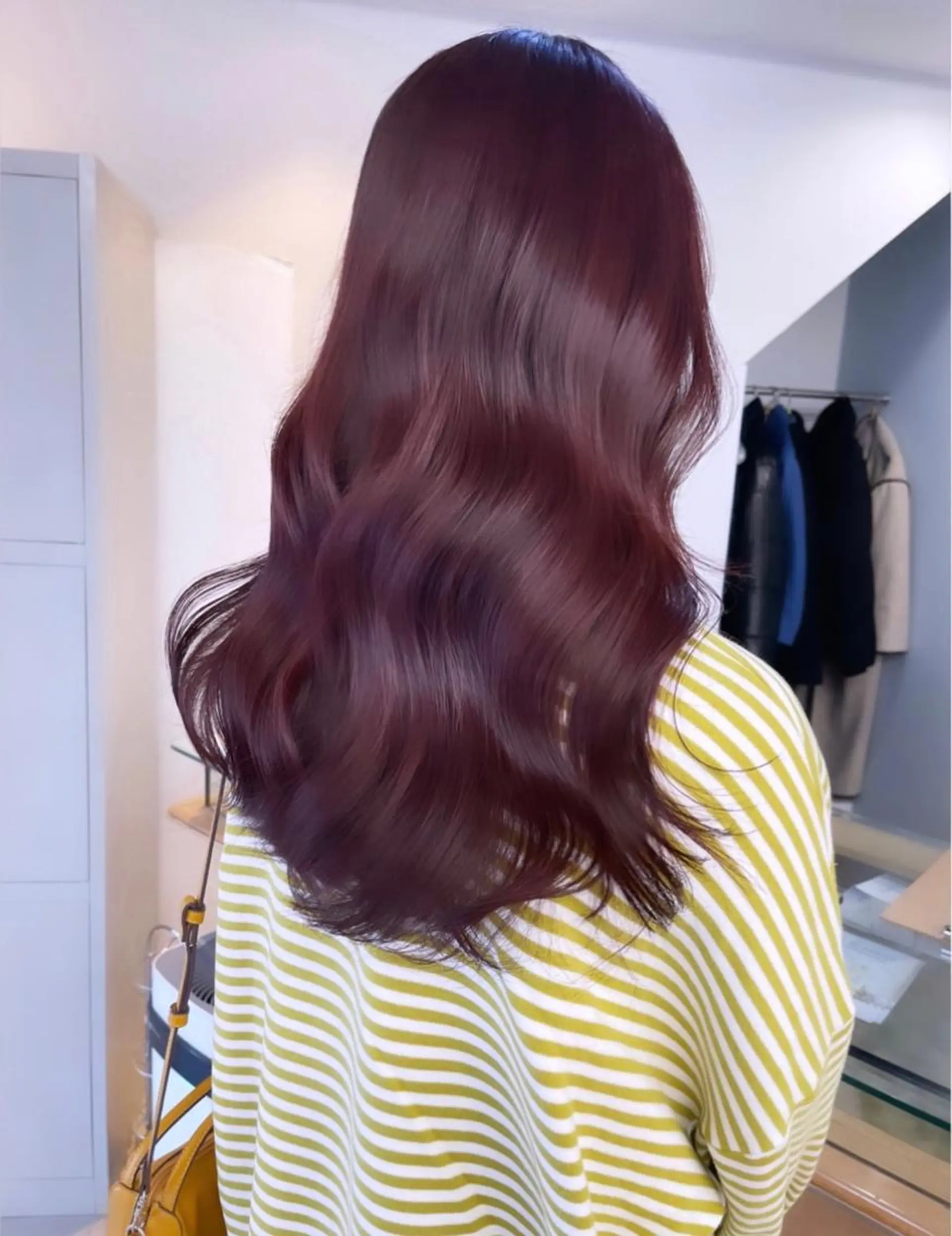 ロング カラー ブリーチ ブラウンカラー ブリーチなしカラー ピンクカラー ピンクブラウン ヘアカラー トリートメント 渋谷ケアブリーチ Suuのヘアスタイル