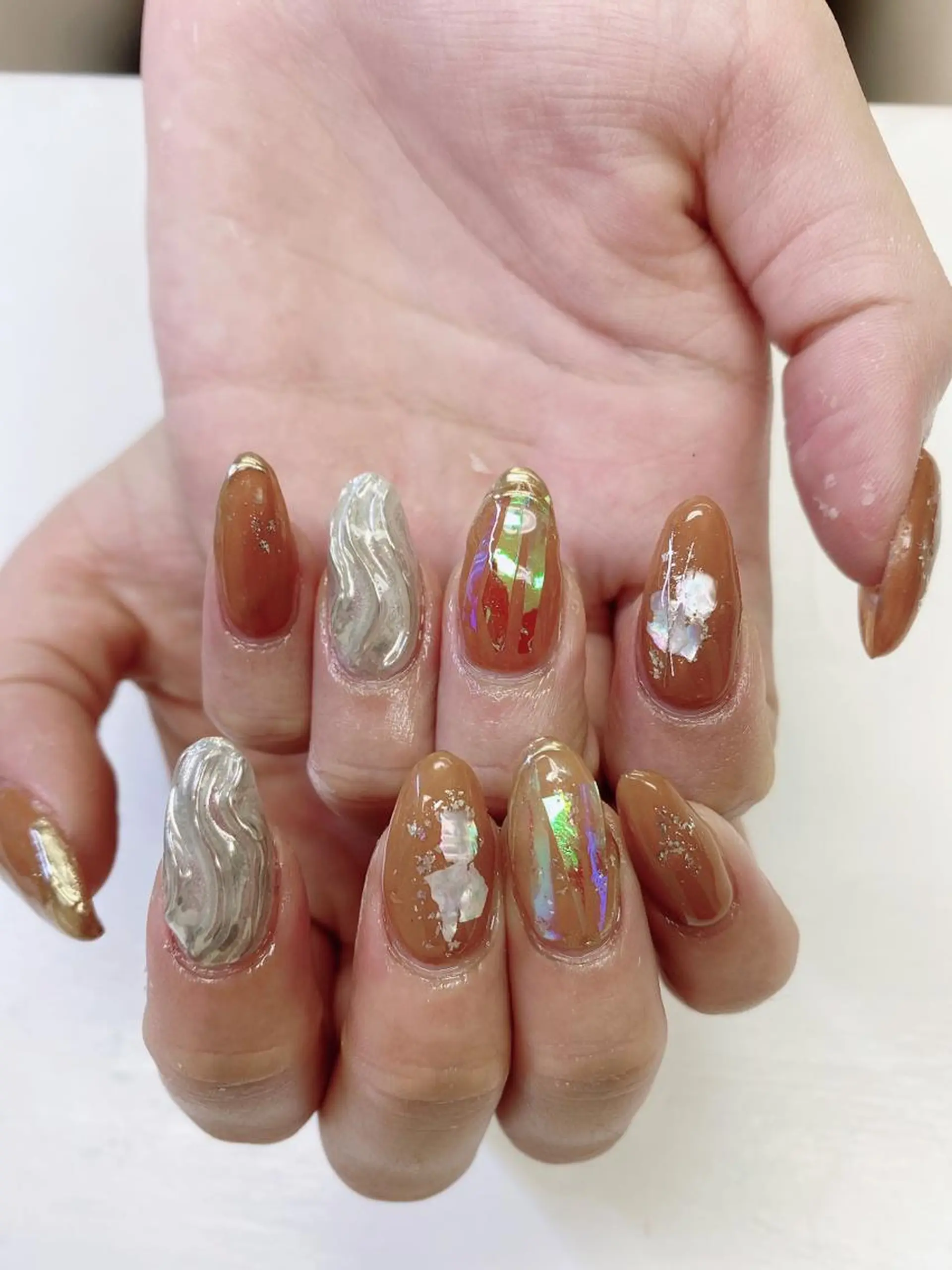 ミディアム ハンドネイル JNA認定講師🌸 RIEのネイルデザイン