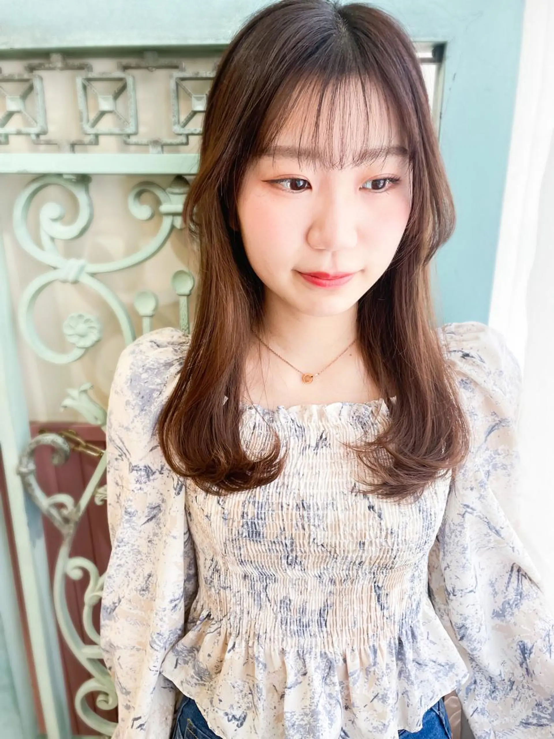 セミロング カラー パーマ ヘアアレンジ メンズ ヘアカラー トリートメント ヘアセット 表参道Lise おおいしおりのヘアスタイル