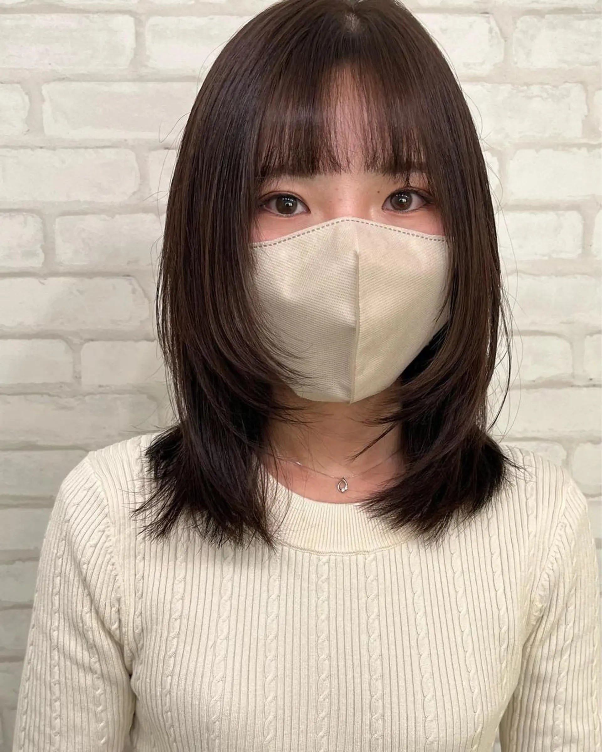 ミディアム カラー abilita AZUSAのヘアスタイル