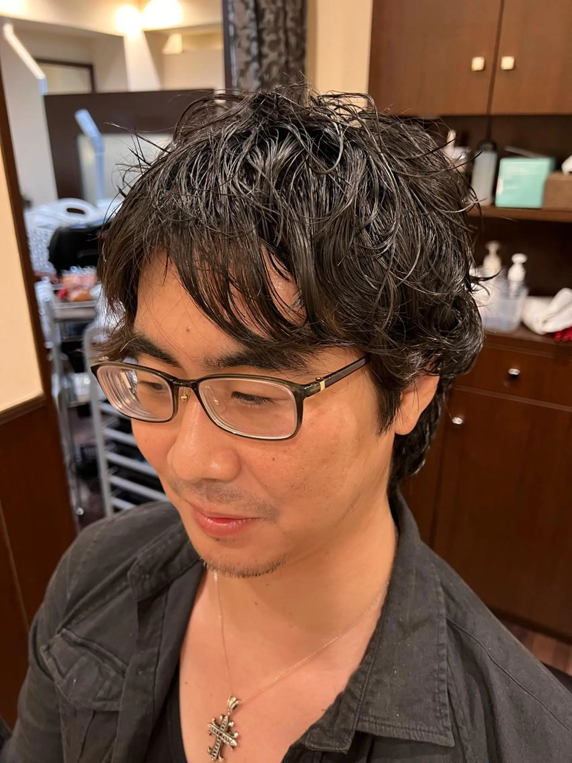 ミディアム 銀座バルビエグラン 角田雅樹（夜限定）のヘアスタイル