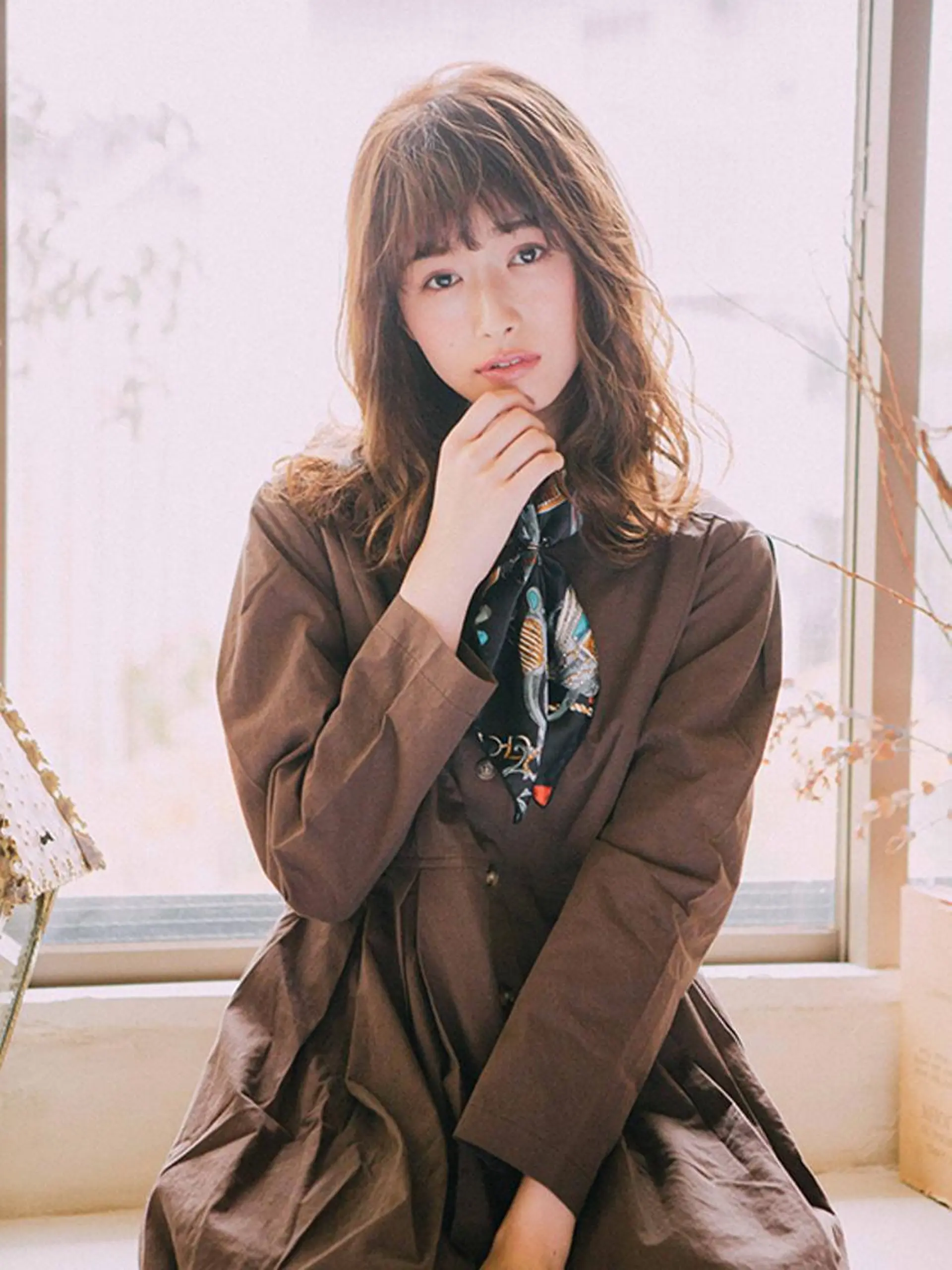 セミロング カラー パーマ ヘアアレンジ 【公式】amble luxe池袋東口🩷のヘアスタイル