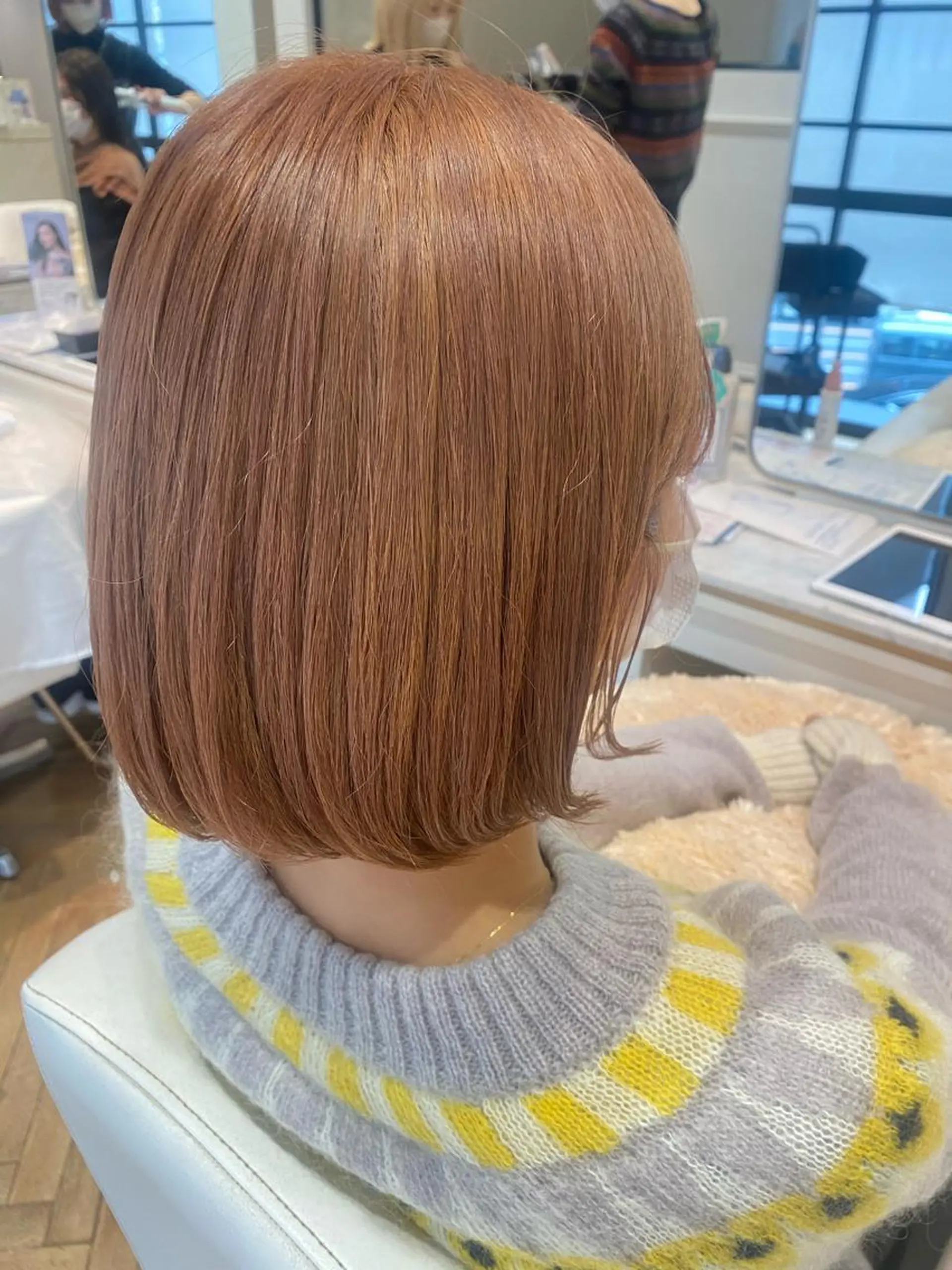 ショート カラー ベージュカラー ピンクカラー ピンクベージュ 増井 彩乃のヘアスタイル