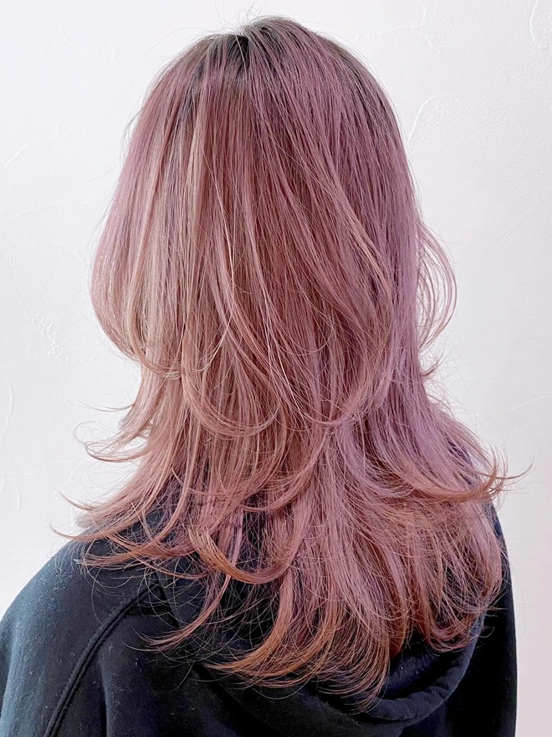 セミロング カラー パーマ ヘアアレンジ ピンクカラー ITbyALBUM 浦和店のヘアスタイル