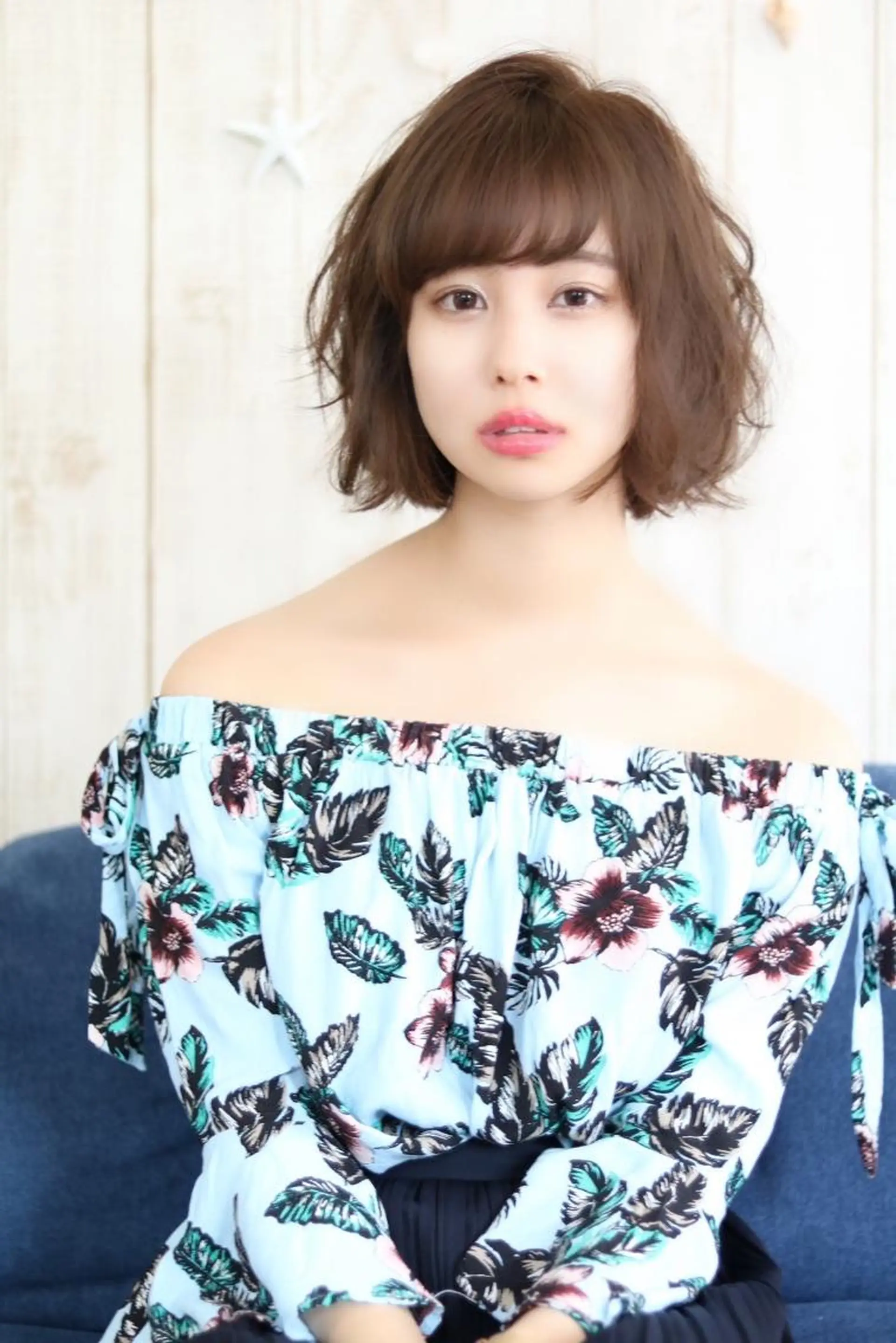ミディアム カラー イルミナカラー ボブ 縮毛矯正 カット ヘアカラー L.E.M 仙台のヘアスタイル