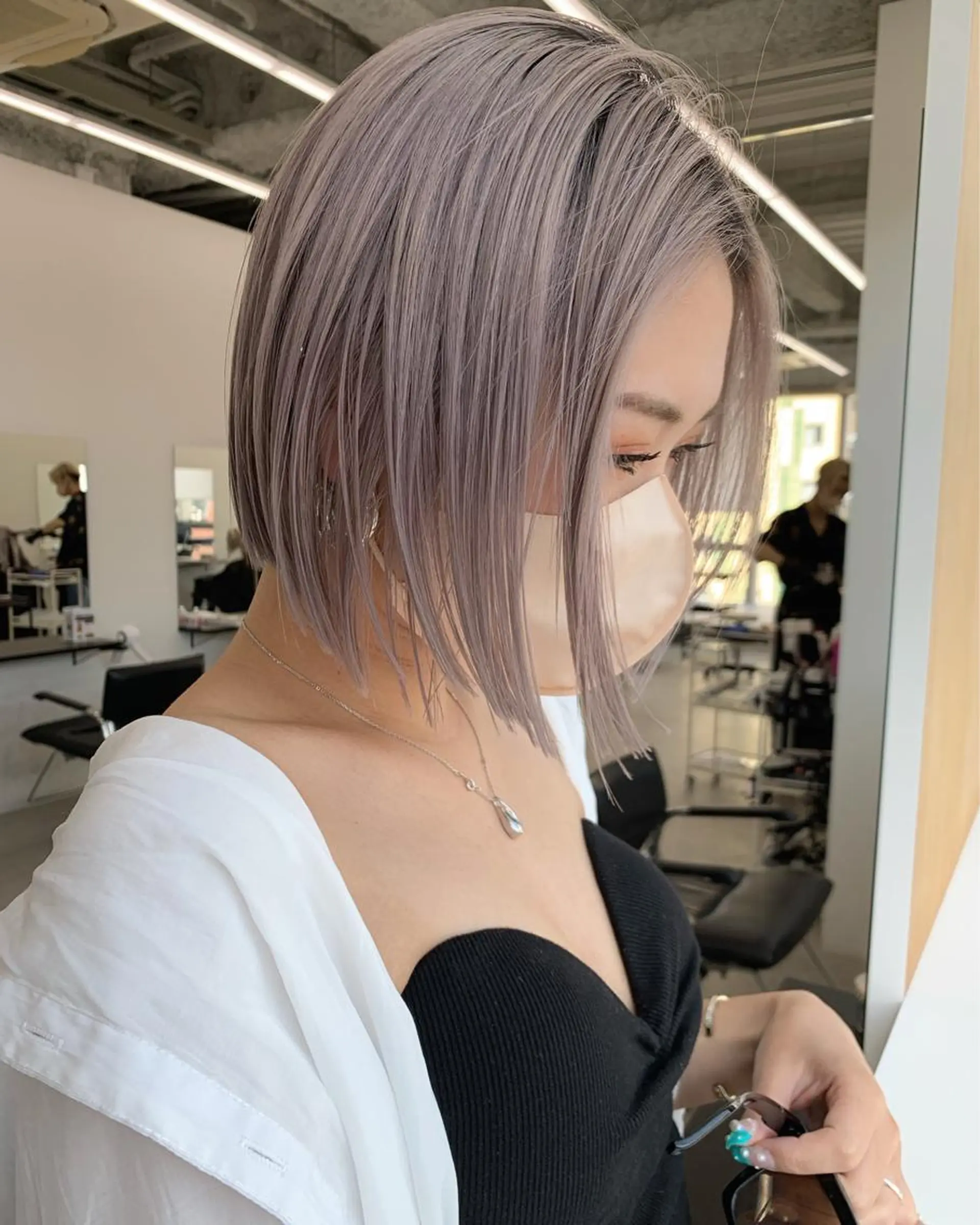 ミディアム LINOET名古屋所属・ダブルカラー🩶上村 純妃🩶名駅徒歩5分のヘアスタイル