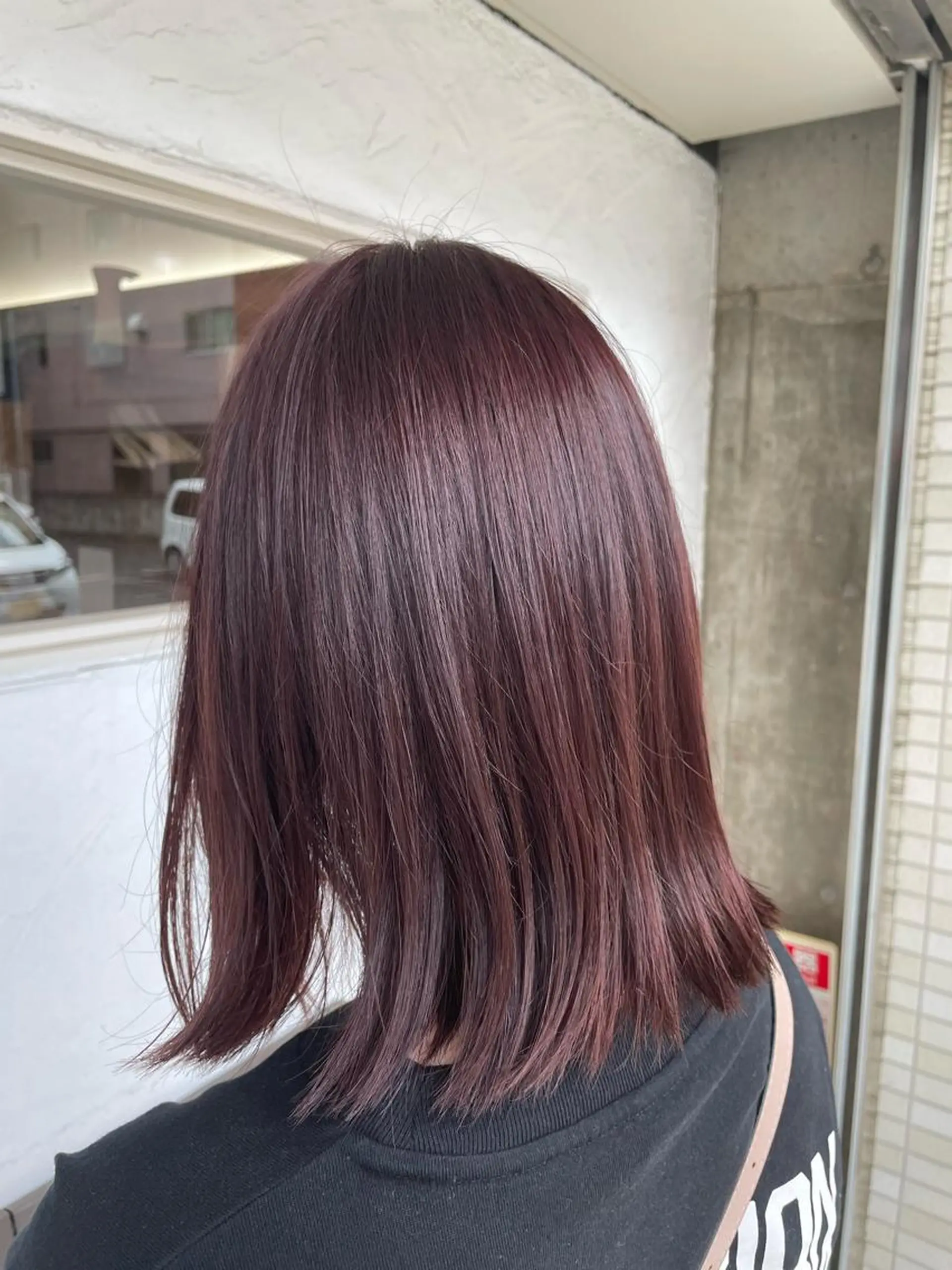 ミディアム カラー ピンクカラー ピンクパープル パープルカラー ヘアカラー トリートメント 大人かわいい💎ツヤ ✧亜美︎✧我孫子のヘアスタイル