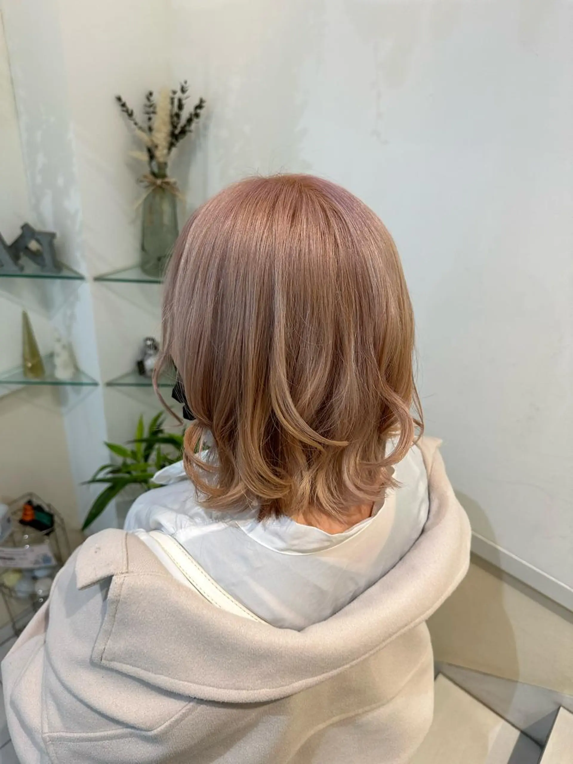 ミディアム カラー ブリーチ 透けるbrown カラー🎗♡yukaのヘアスタイル