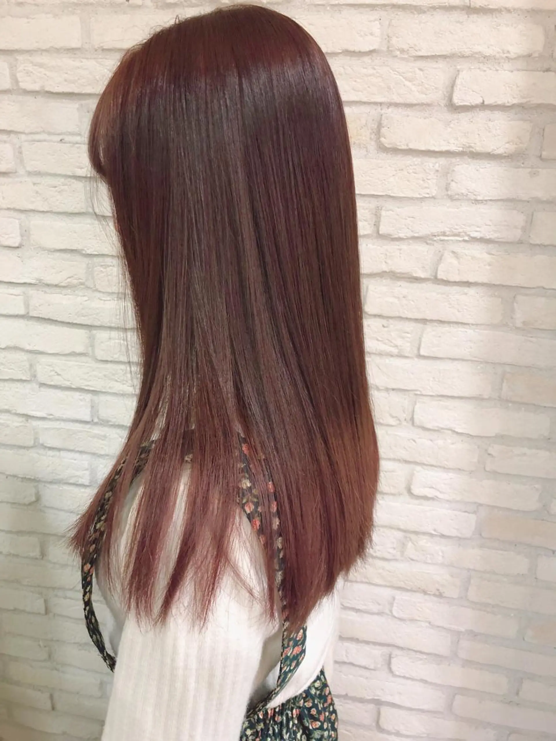 ロング カラー ベージュカラー グラデーションカラー ピンクカラー ピンクベージュ HAUS 片山みほのヘアスタイル