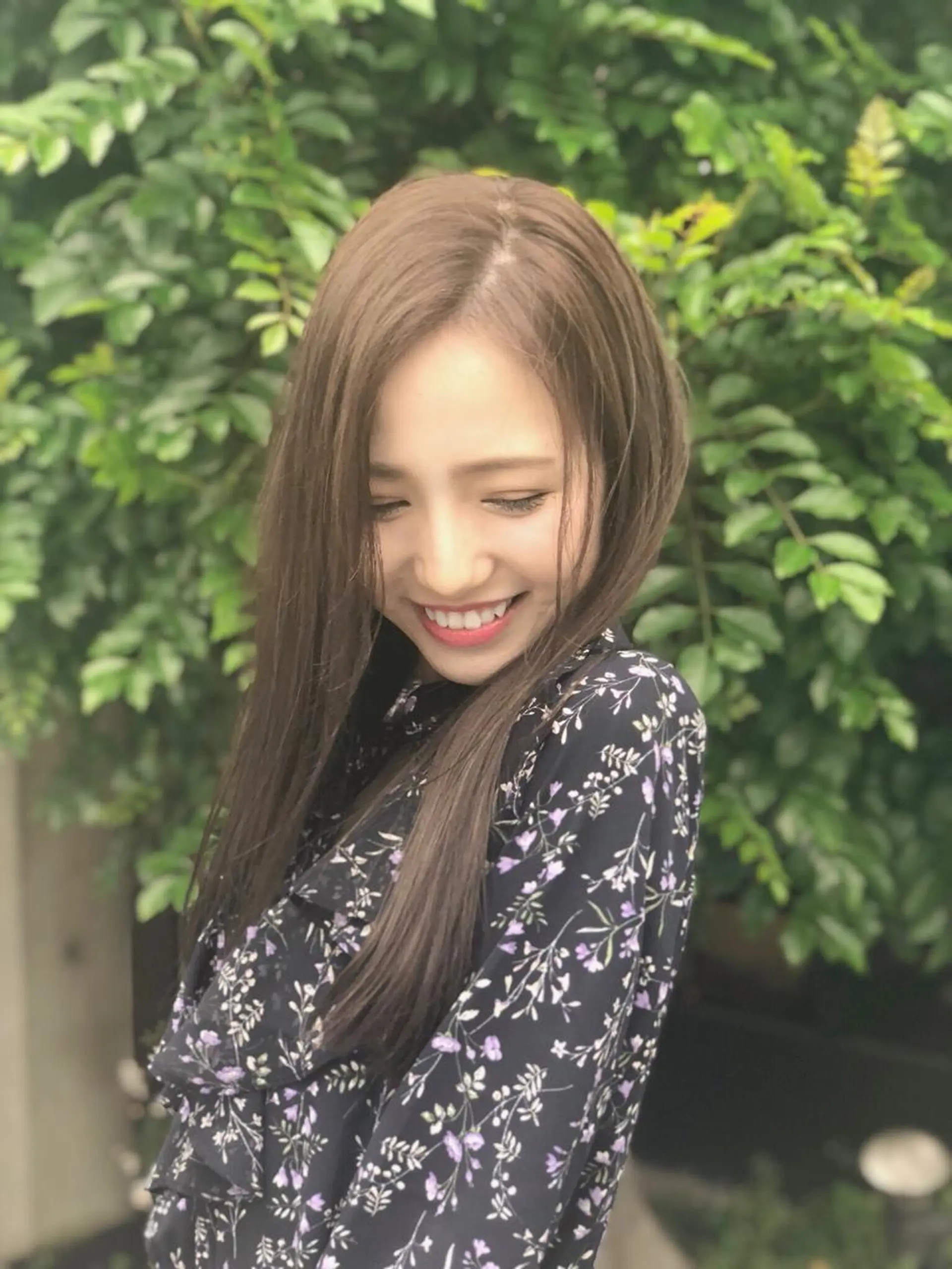 ロング カラー ヘアアレンジ ブリーチ カット ヘアカラー トリートメント 韓国レイヤー/ミルク ティー🦋高橋　暖のヘアスタイル