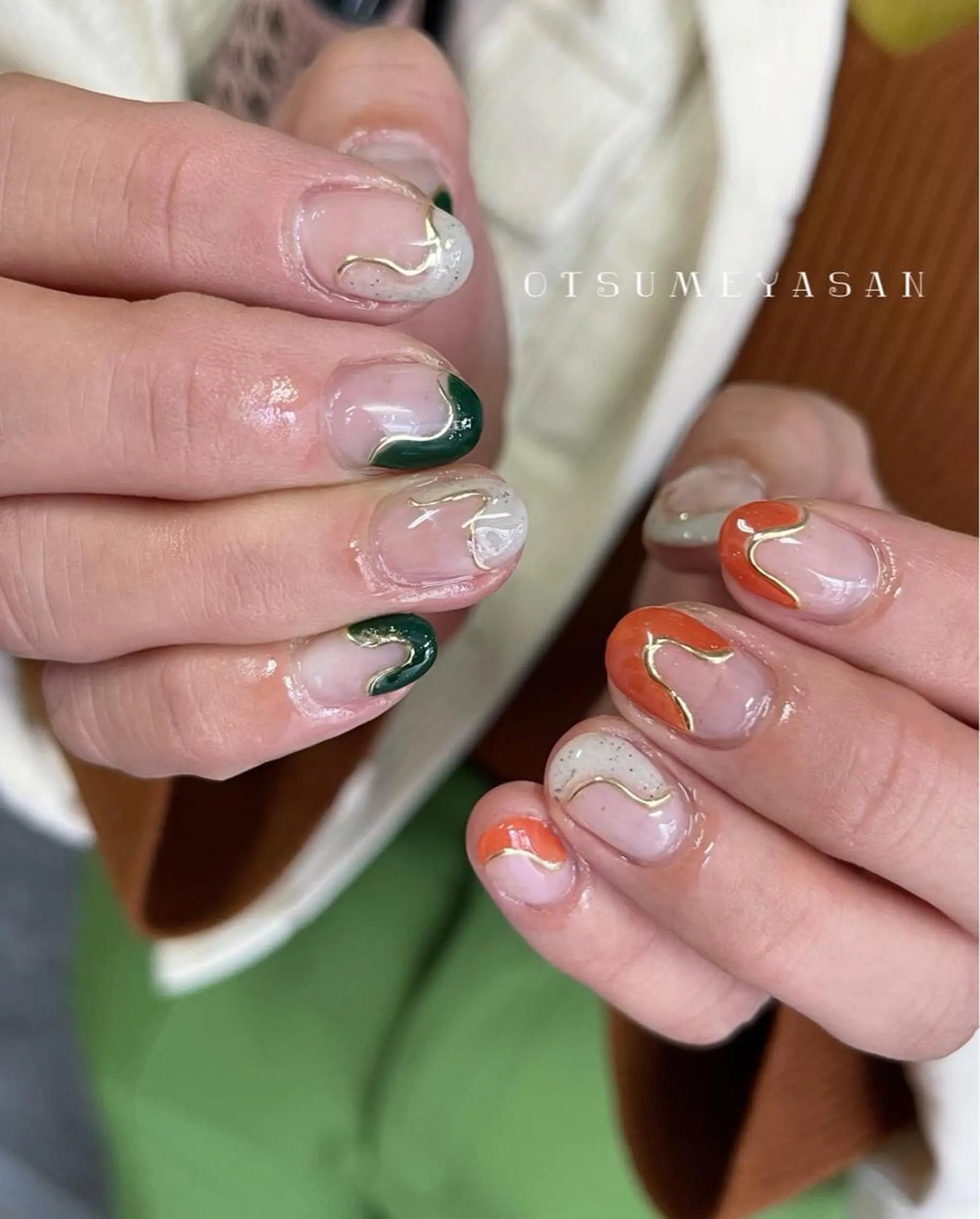 ネイル ジェルネイル 韓国ネイル マグネットネイル ミラーネイル ニュアンスネイル otsumeyasan所属・わたなべ ちかのネイルデザイン