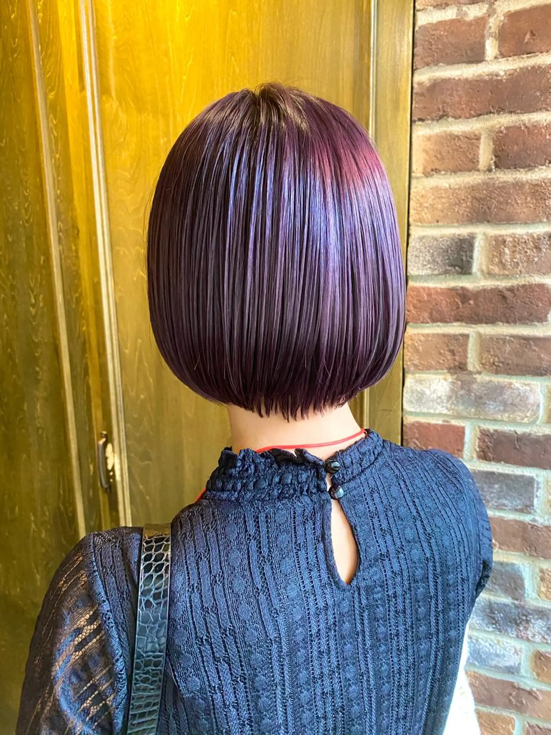 ショート カラー パーマ ヘアアレンジ メンズ キッズ ネイル マツエク・マツパ ラベンダーカラー ボブ maison所属・野田 修平のヘアスタイル